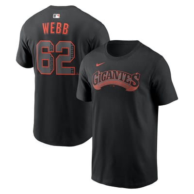 Logan Webb San Francisco Giants Nike Alternate 2 Name & Number T-Shirt - Black