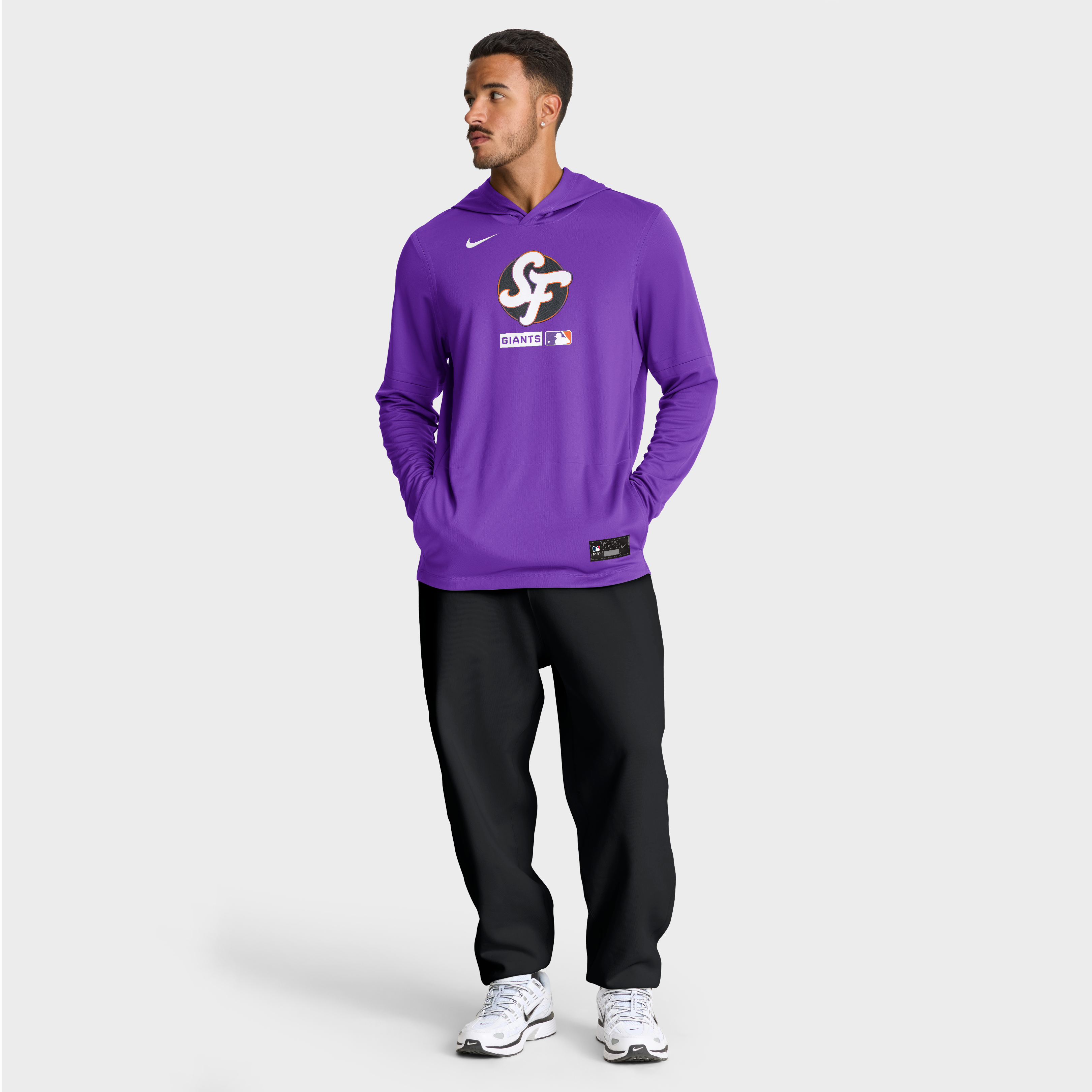 T-shirt à capuche manches longues Nike City Connect Dri-FIT violet San Francisco Giants pour homme