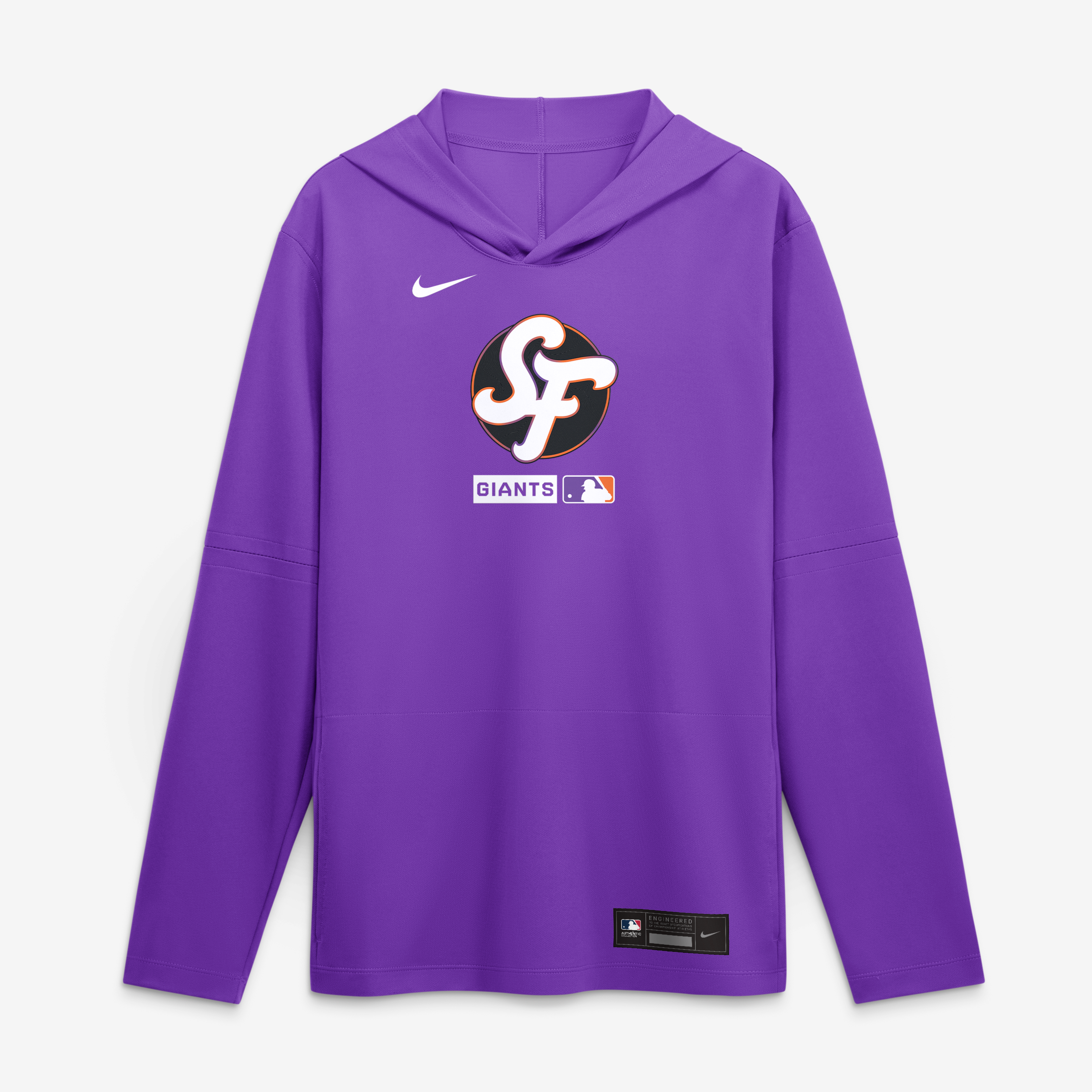 T-shirt à capuche manches longues Nike City Connect Dri-FIT violet San Francisco Giants pour homme