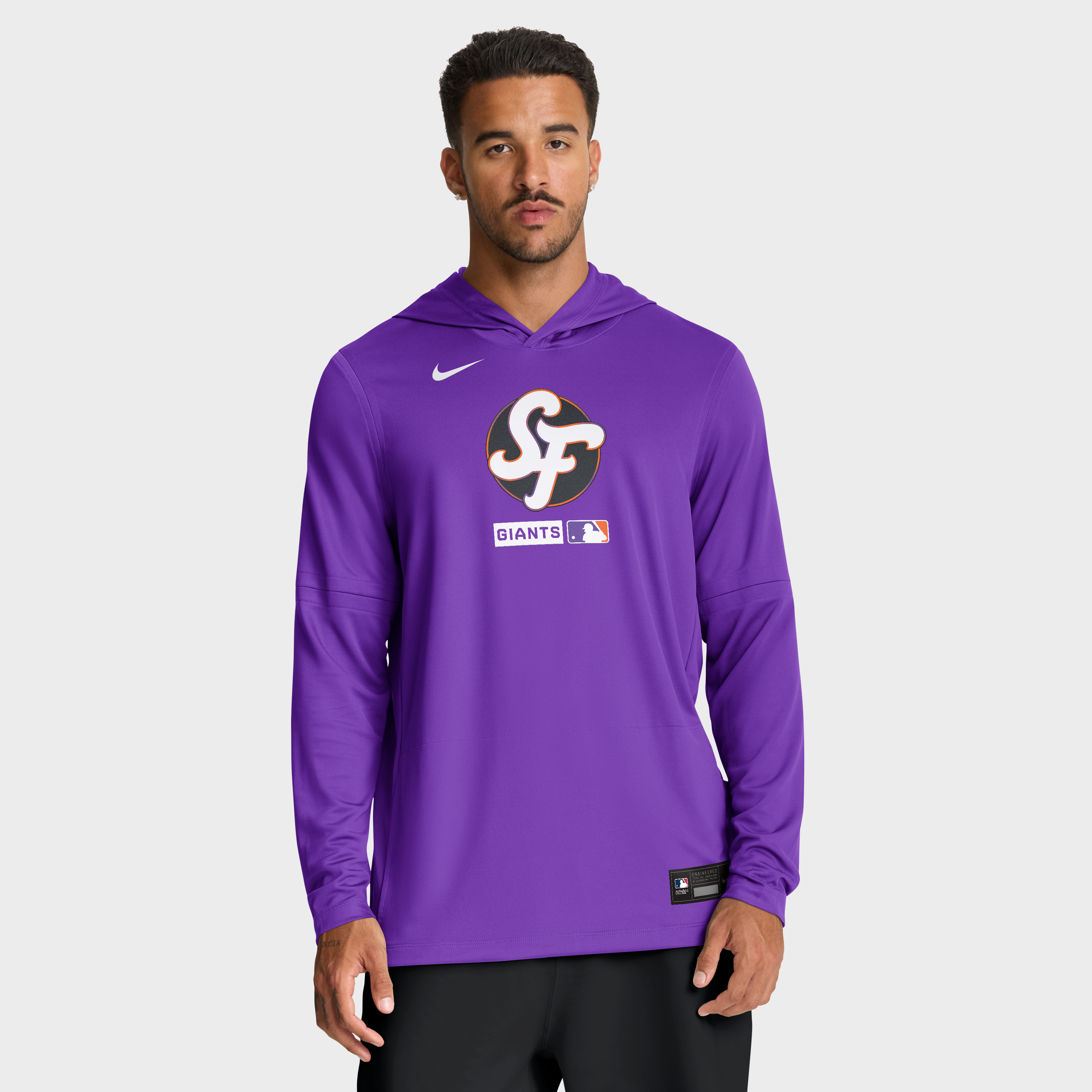 T-shirt à capuche manches longues Nike City Connect Dri-FIT violet San Francisco Giants pour homme