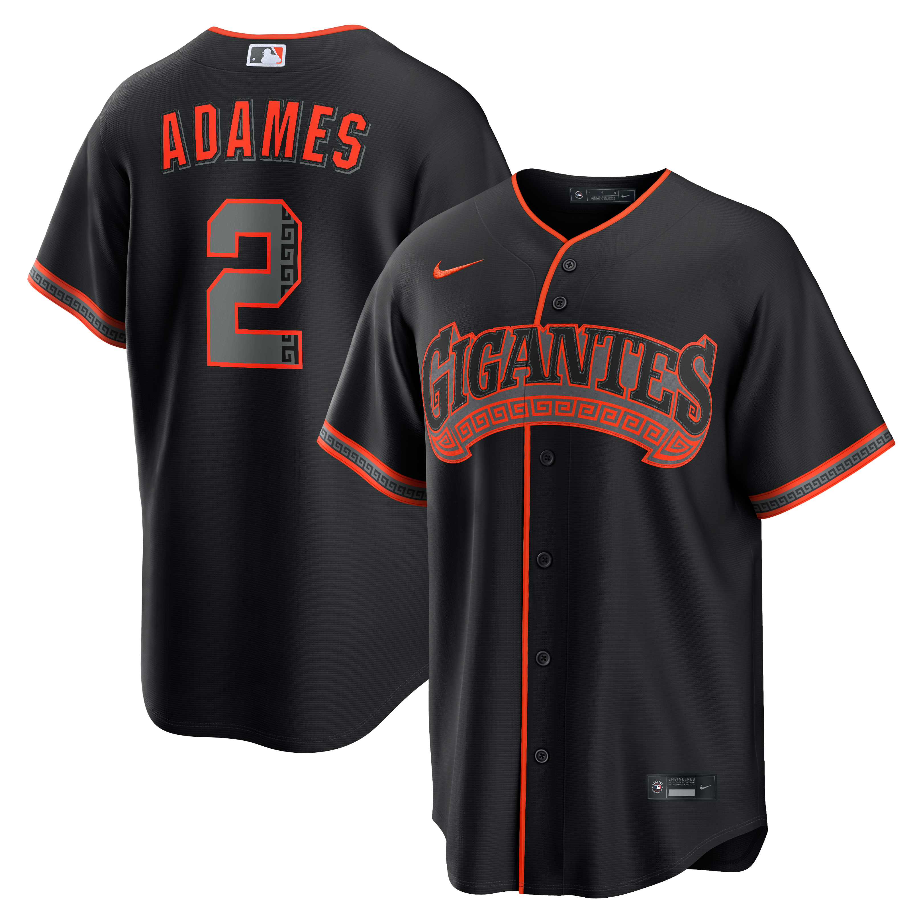 Maillot réplique Nike Willy Adames noir des Giants de San Francisco, modèle alternatif 2, pour homme