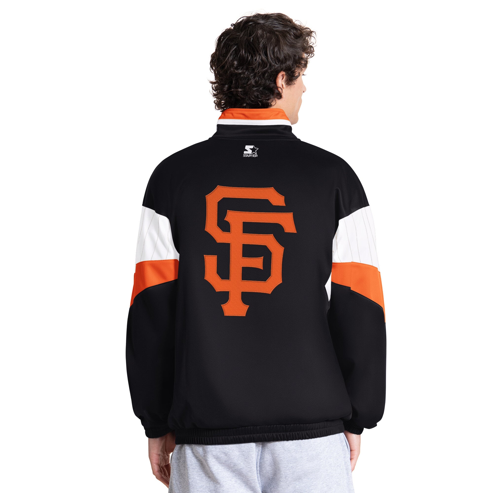 Veste de survêtement zippée Starter noire San Francisco Giants Legacy pour homme
