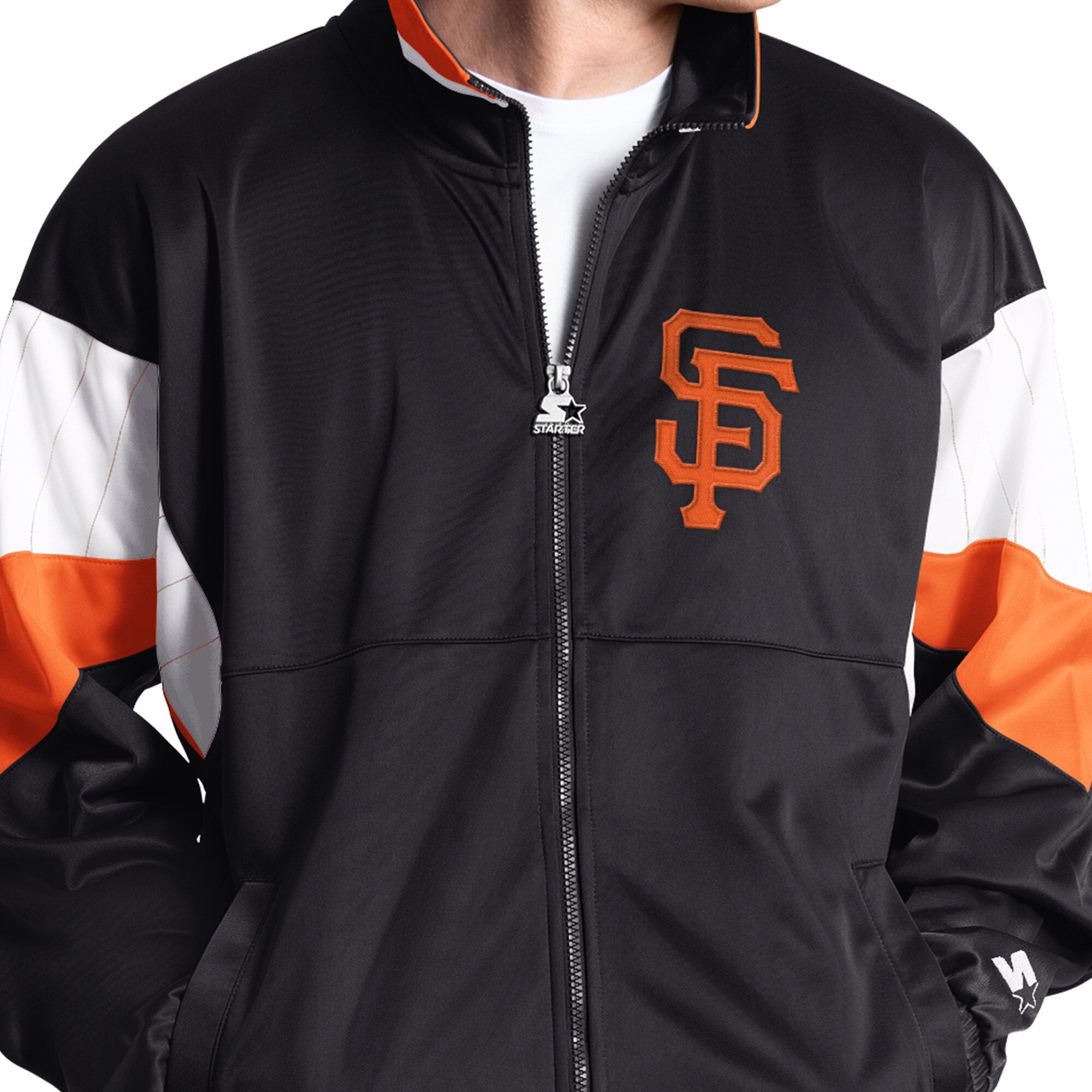 Veste de survêtement zippée Starter noire San Francisco Giants Legacy pour homme