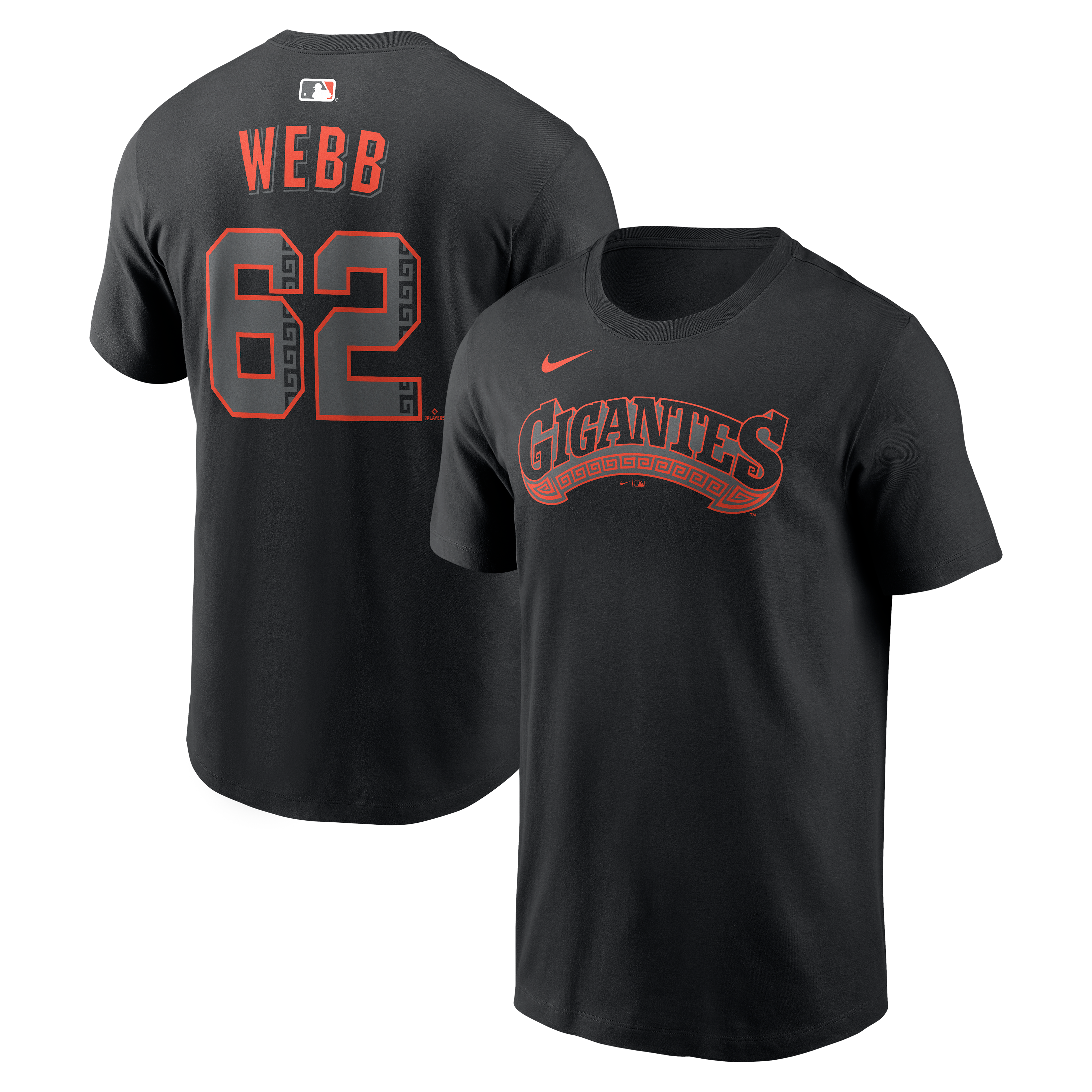 T-shirt Nike Logan Webb noir des Giants de San Francisco avec nom et numéro