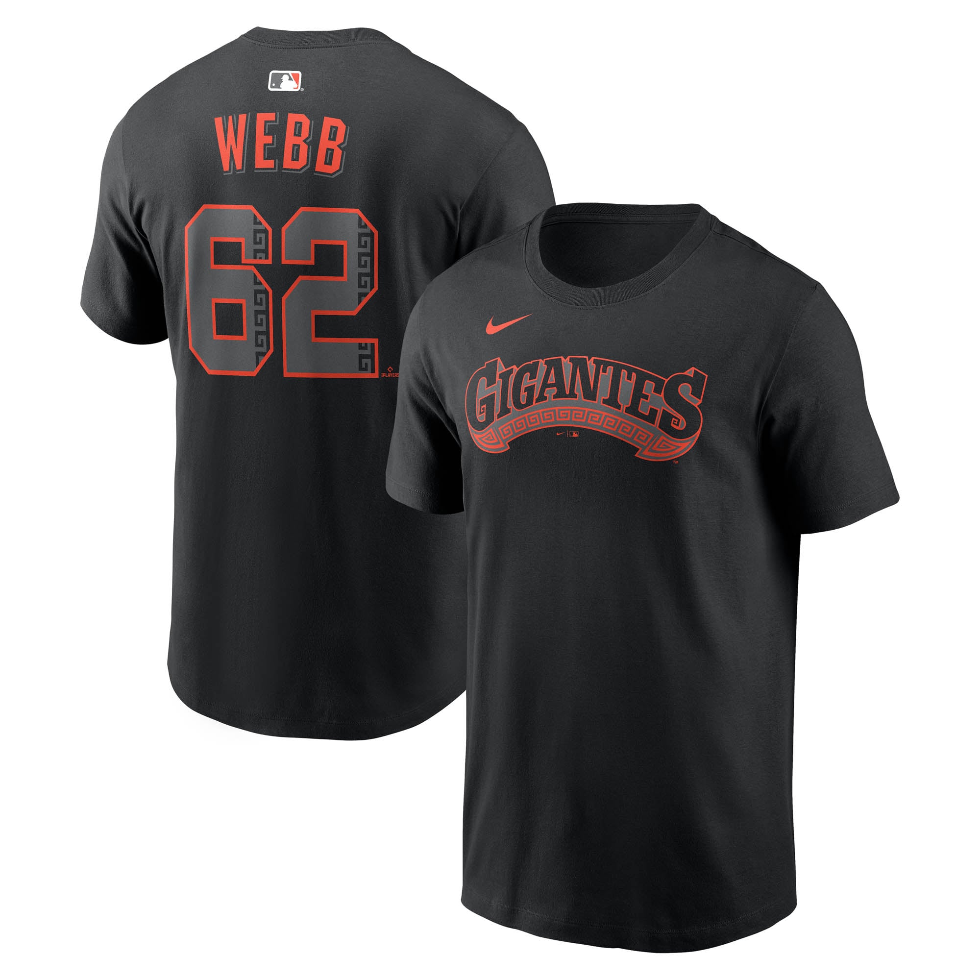 T-shirt Nike Logan Webb noir des Giants de San Francisco avec nom et numéro
