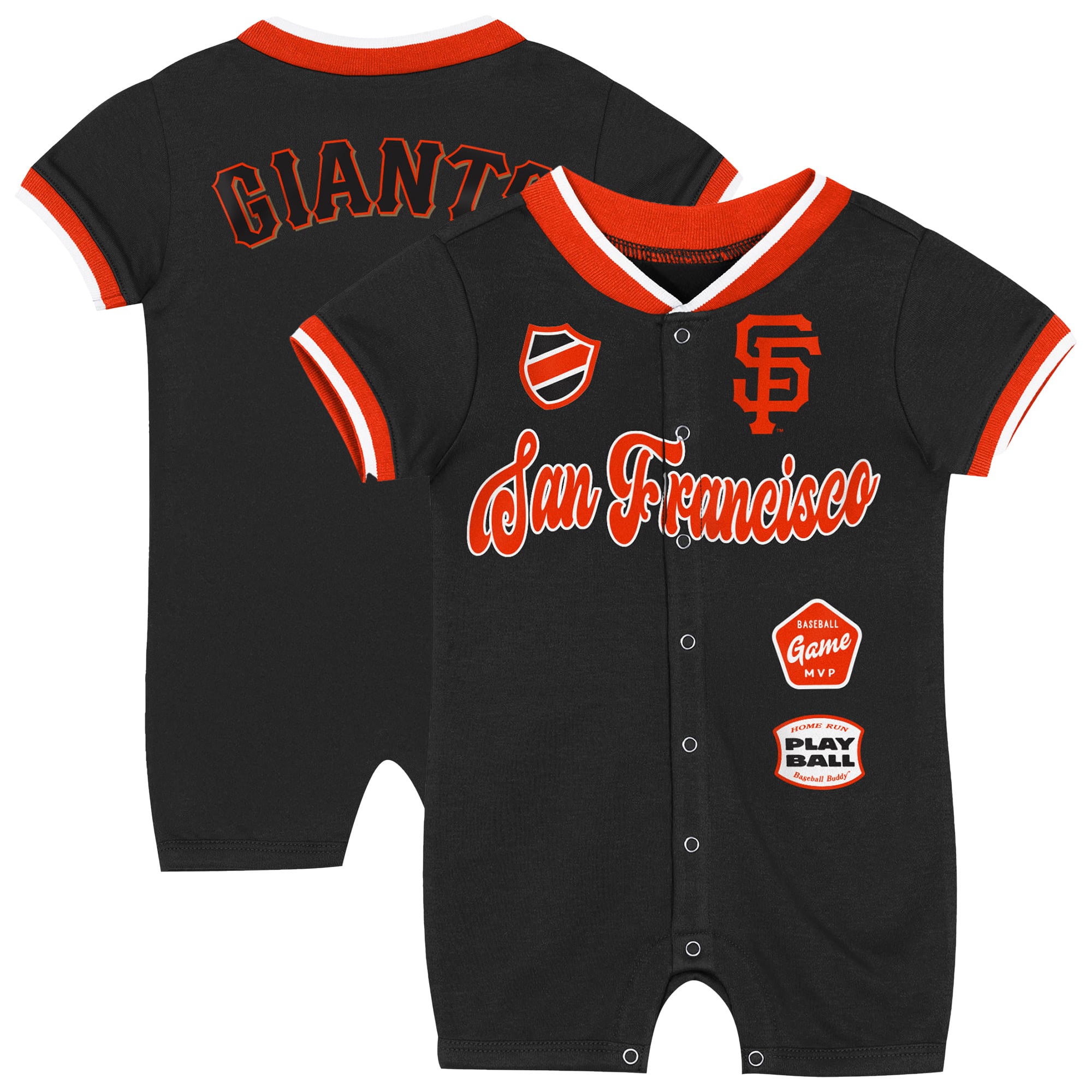 Newborn Outerstuff Black San Francisco Giants Pinch Romper