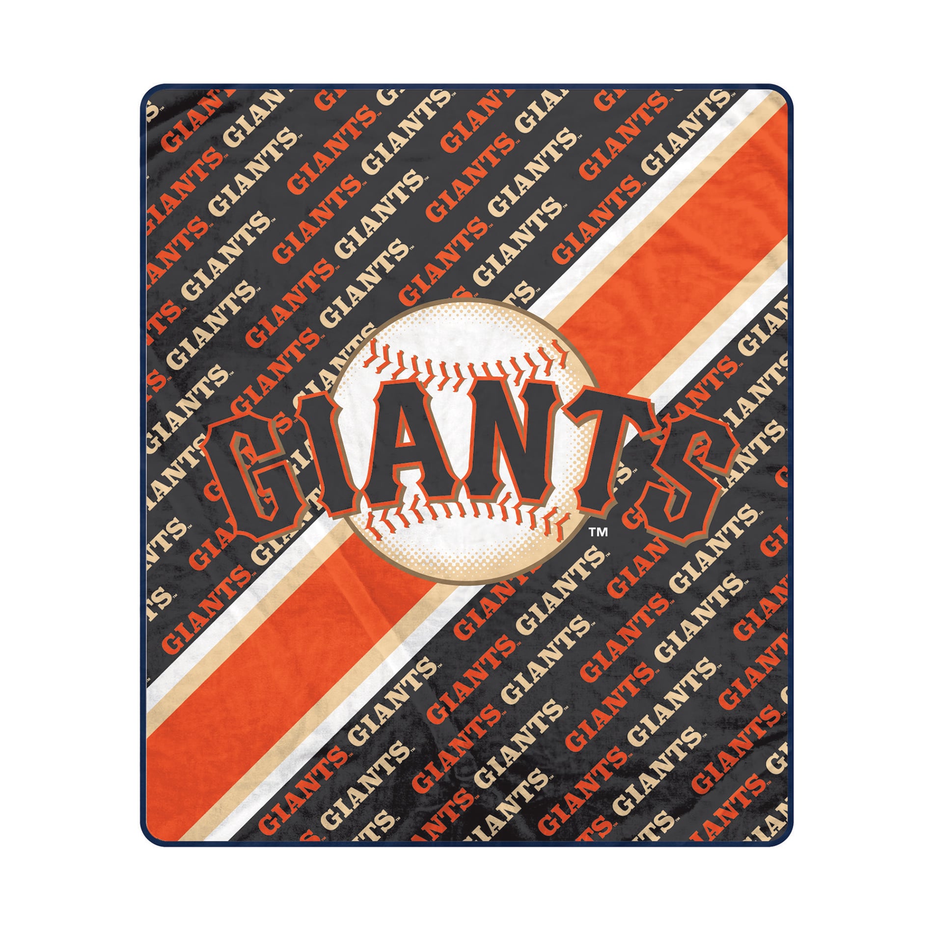 Pegasus San Francisco Giants 60" x 70" Diagonal Lined Wordmark Ultra Soft Blanket