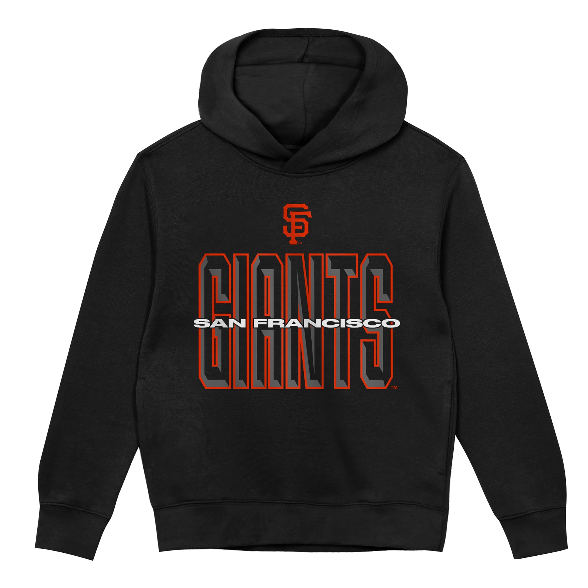 Sweat à capuche polaire noir Outerstuff pour enfants d'âge préscolaire, motif général des Giants de San Francisco.