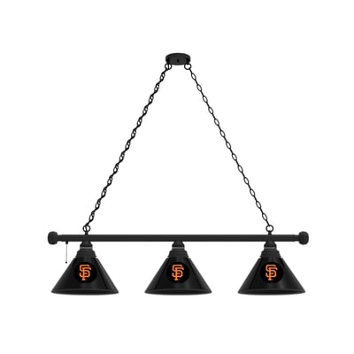 San Francisco Giants 3-Shade Billiard Light with Black Fixture