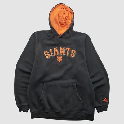 San Francisco Giants Adidas 2010s Hooded Pullover Sweatshirt - Black - S by Fanatics Real Vintage