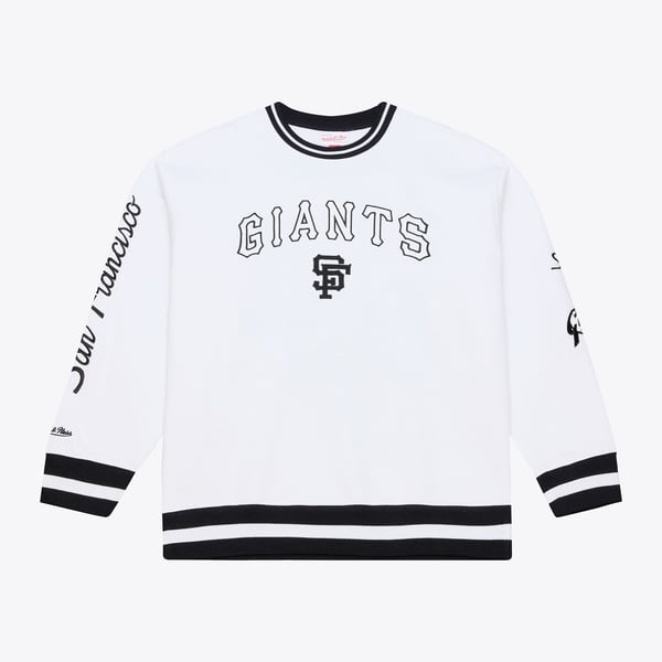 San Francisco Giants Arctic White Fleece Crewneck Sweatshirt