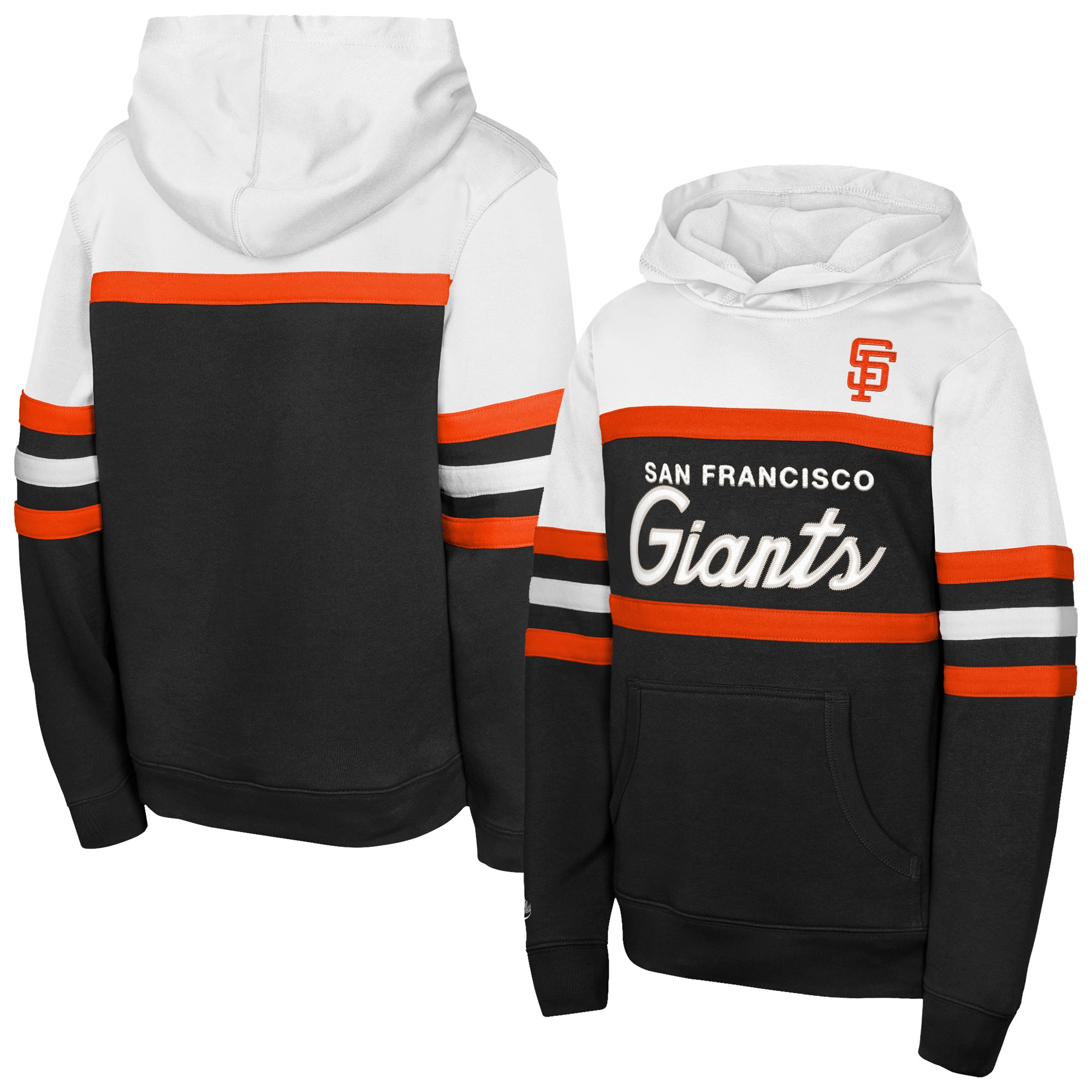 Sweat à capuche Mitchell & Ness noir pour tout-petit, modèle entraîneur-chef des Giants de San Francisco