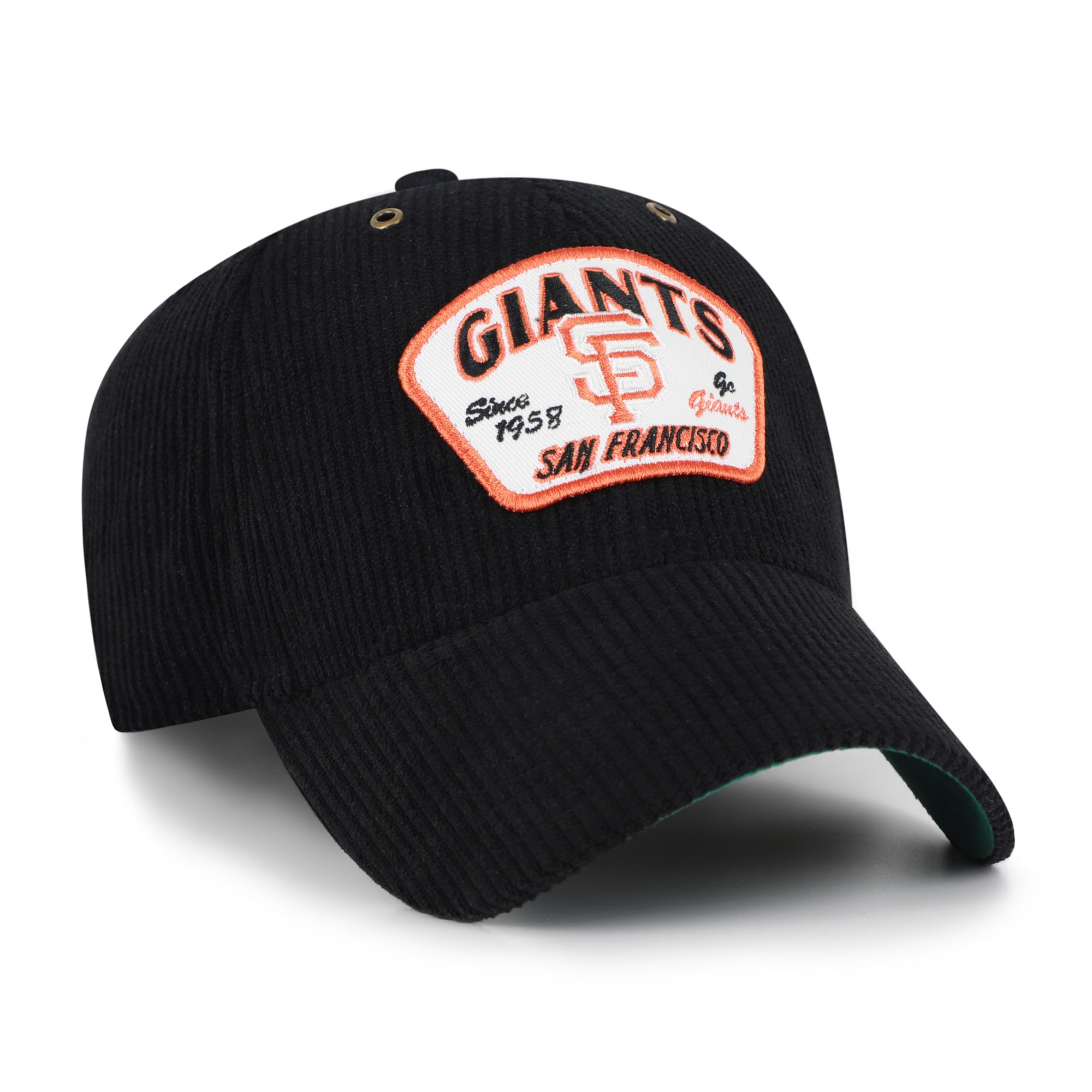 Casquette unisexe ajustable en velours côtelé noir des Giants de San Francisco, modèle 47 Accordia MVP