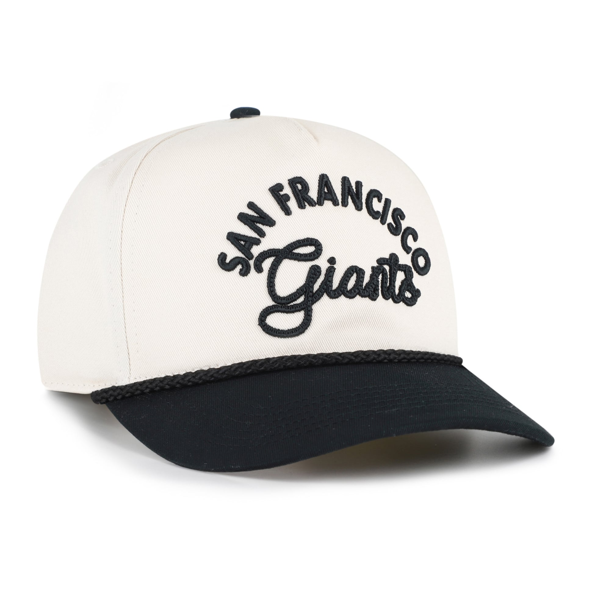 Unisex '47 Natural/Black San Francisco Giants Rope Script Hitch Adjustable Hat