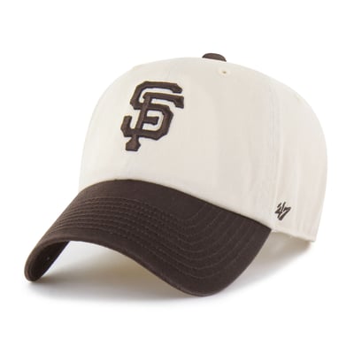  San Francisco Giants '47 Unisex Two-Tone Fashion Clean Up Adjustable Hat - Natural/Brown