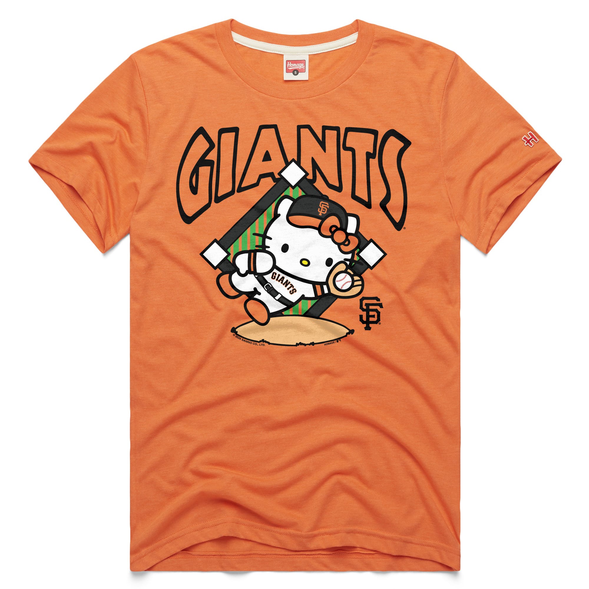 Unisex Homage  Orange San Francisco Giants Hello Kitty Tri-Blend T-Shirt