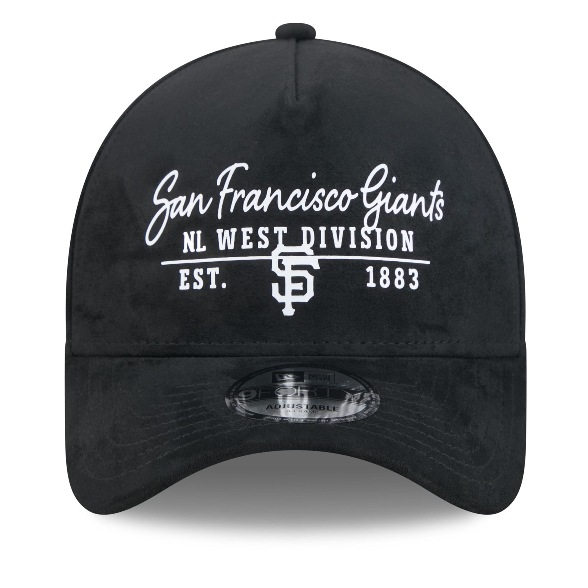 Casquette unisexe New Era noire San Francisco Giants 9FORTY à monture A ajustable