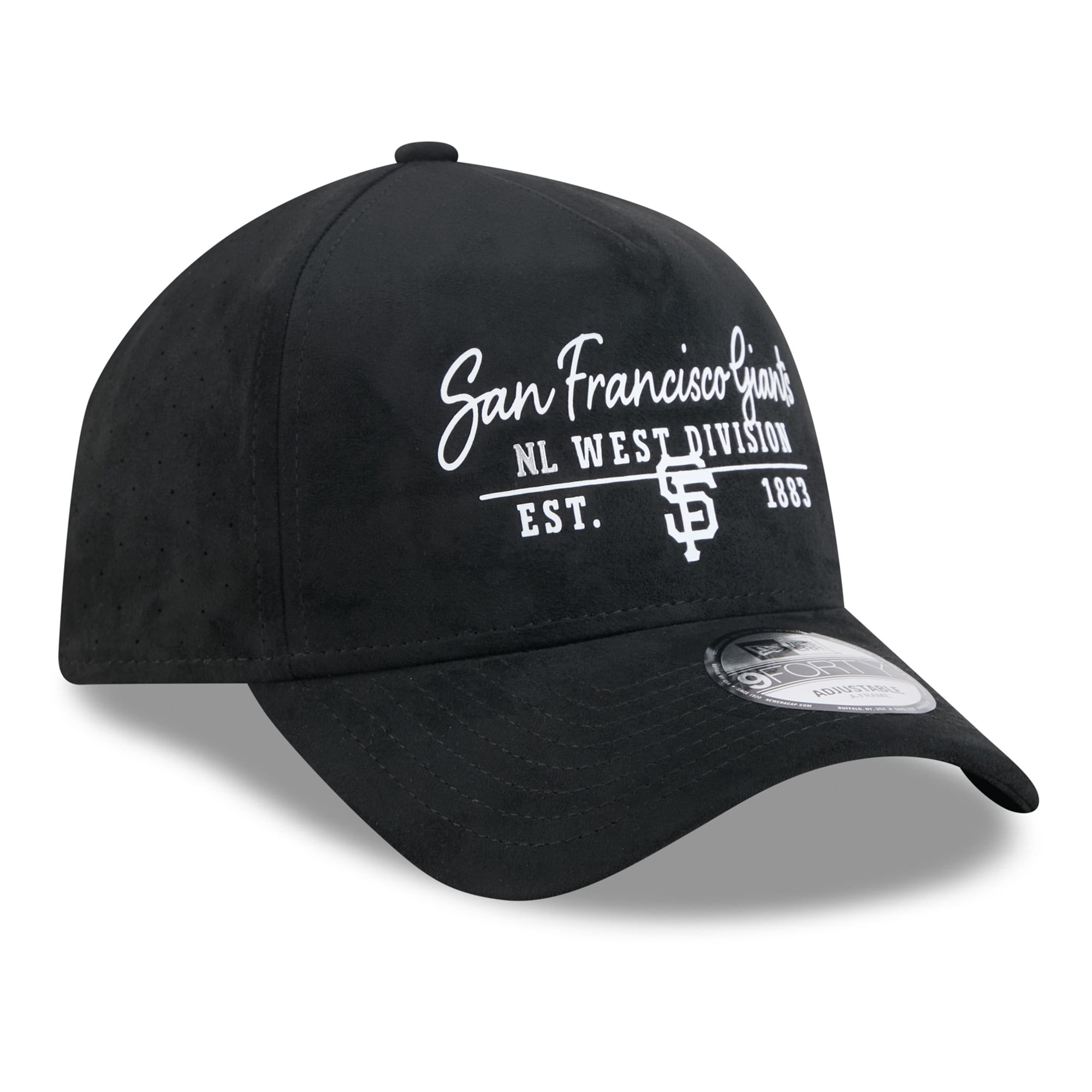 Casquette unisexe New Era noire San Francisco Giants 9FORTY à monture A ajustable