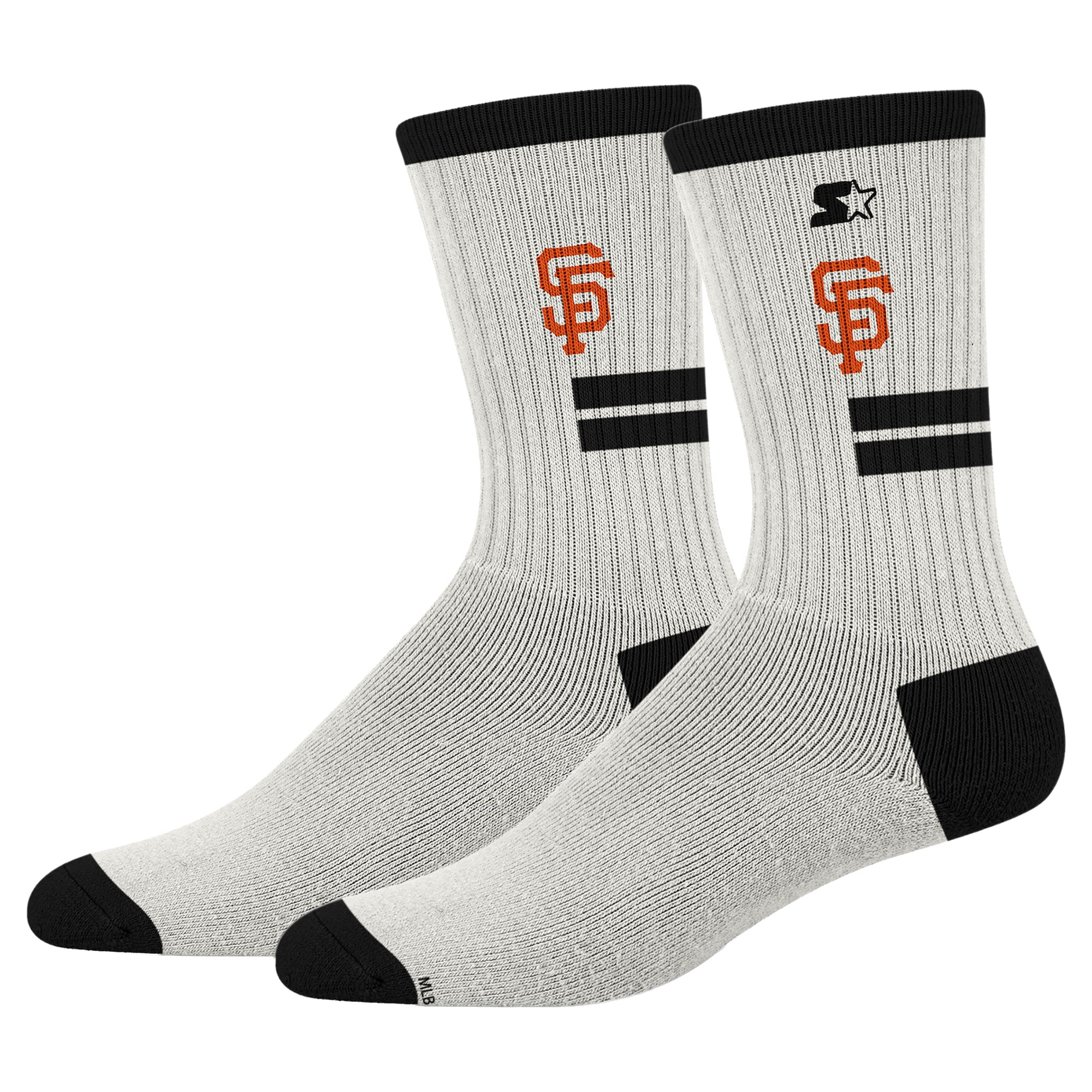 Chaussettes unisexe Starter Cream San Francisco Giants Premiere rembourrées mi-mollet
