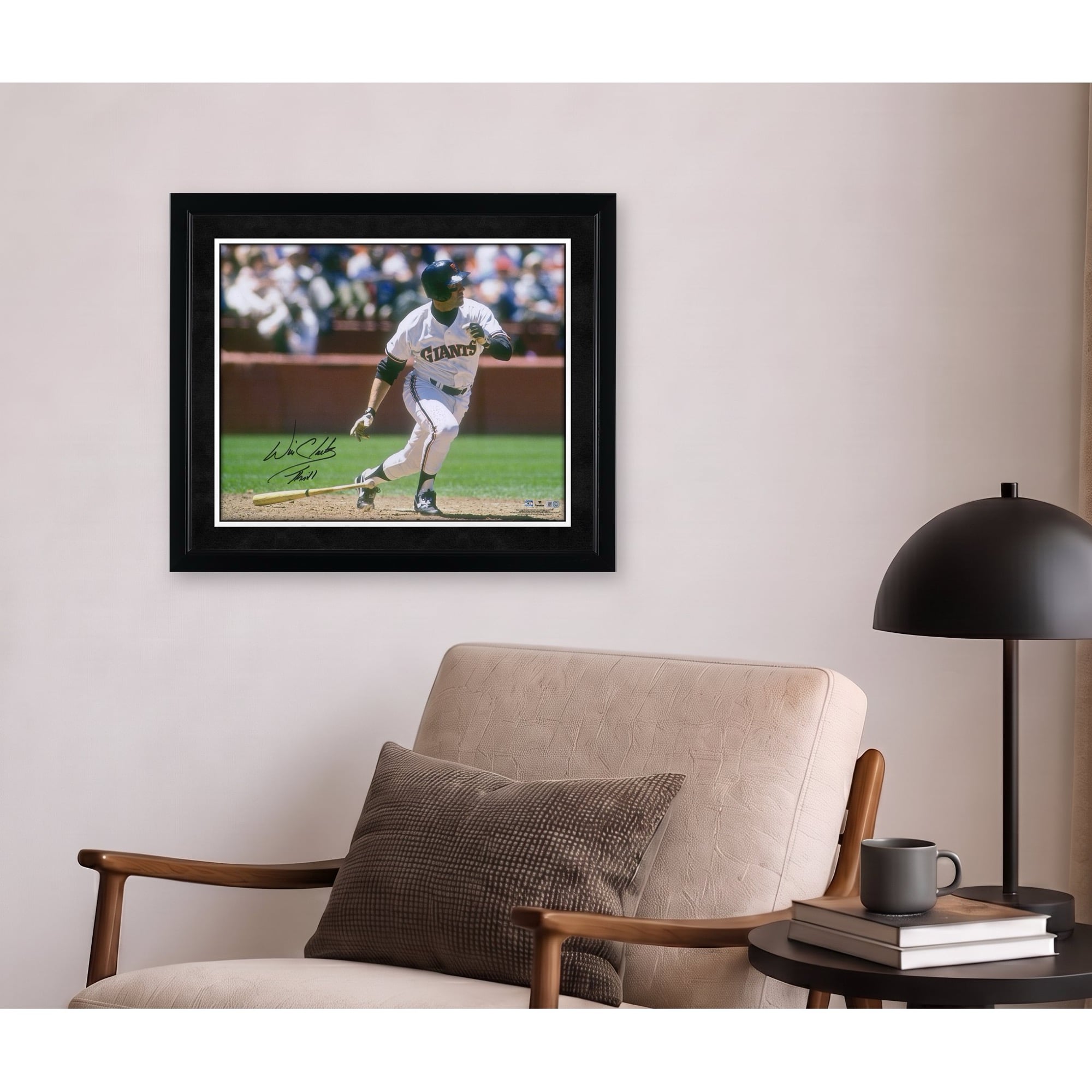 Will Clark San Francisco Giants Autographed 16" x 20" Bat Drop Photograph with "Thrill" Inscription