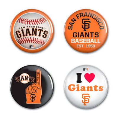 San Francisco Giants WinCraft 4-Pack Button Set
