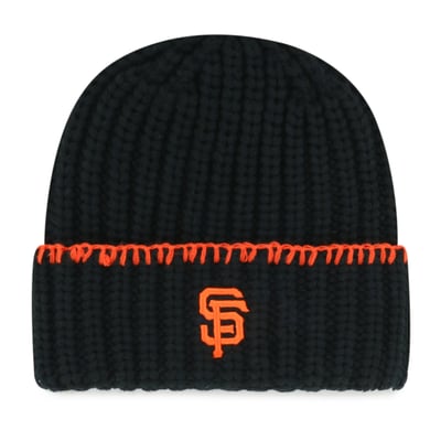 San Francisco Giants '47 Women's Blanket Stitch Cuffed Knit Hat - Black