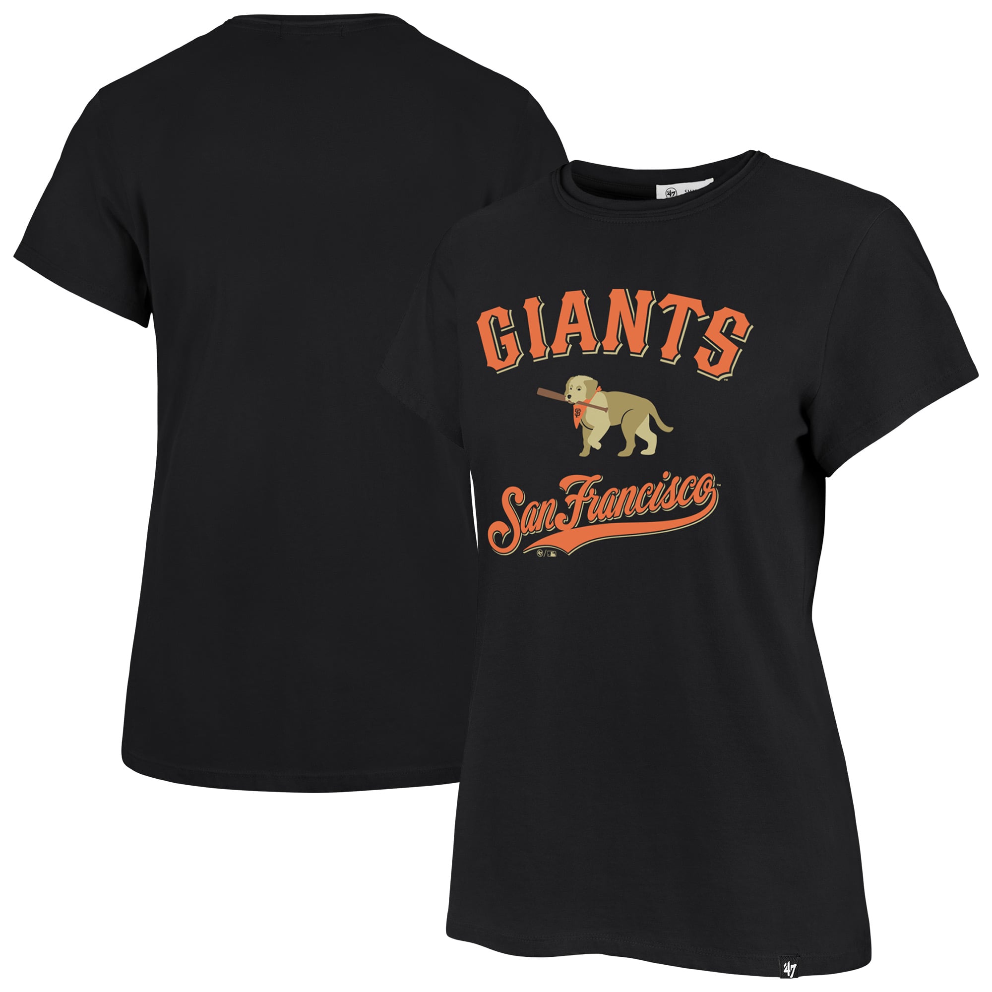 T-shirt Frankie régional noir '47 pour femmes des Giants de San Francisco