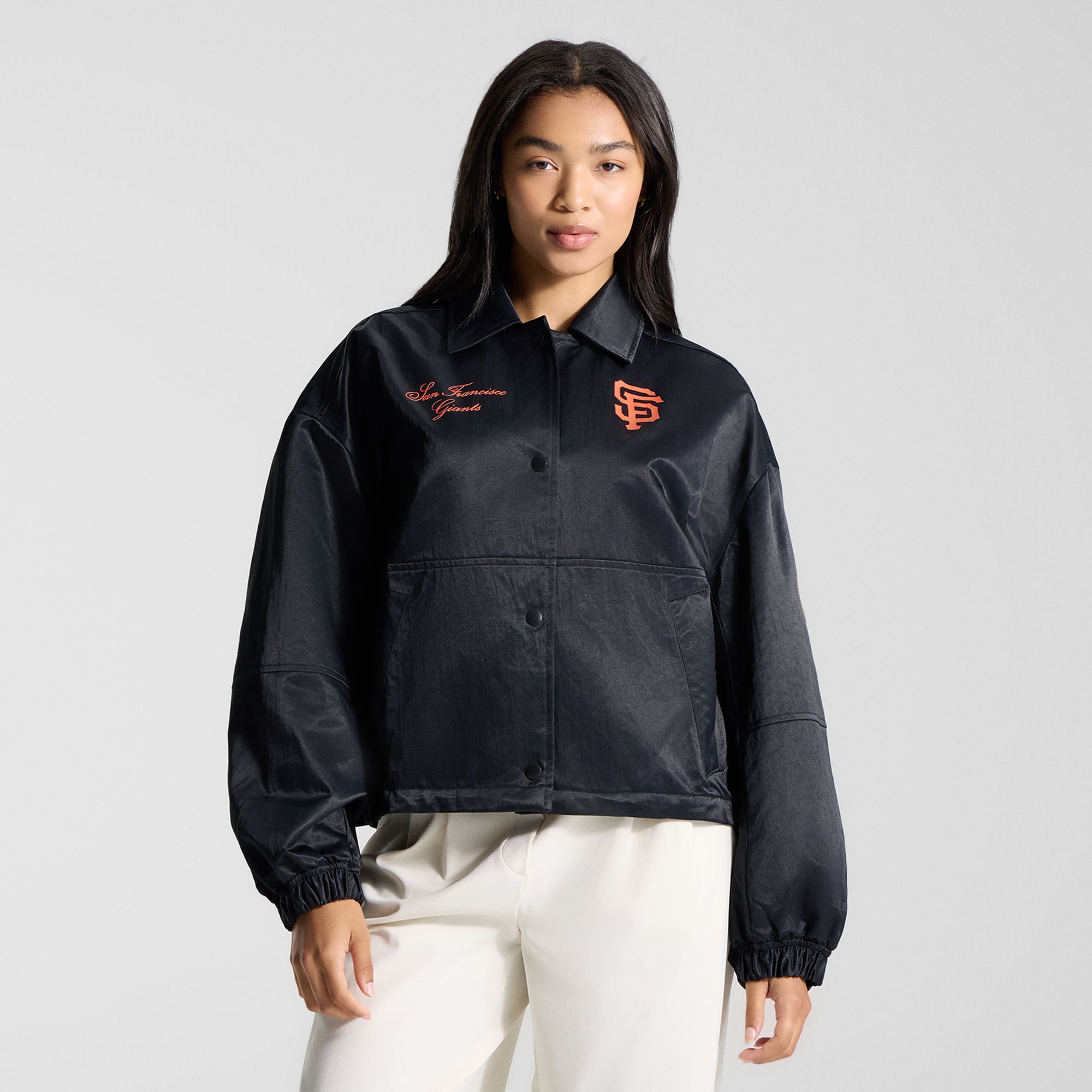 Veste d'entraîneur noire des Giants de San Francisco lululemon pour femmes