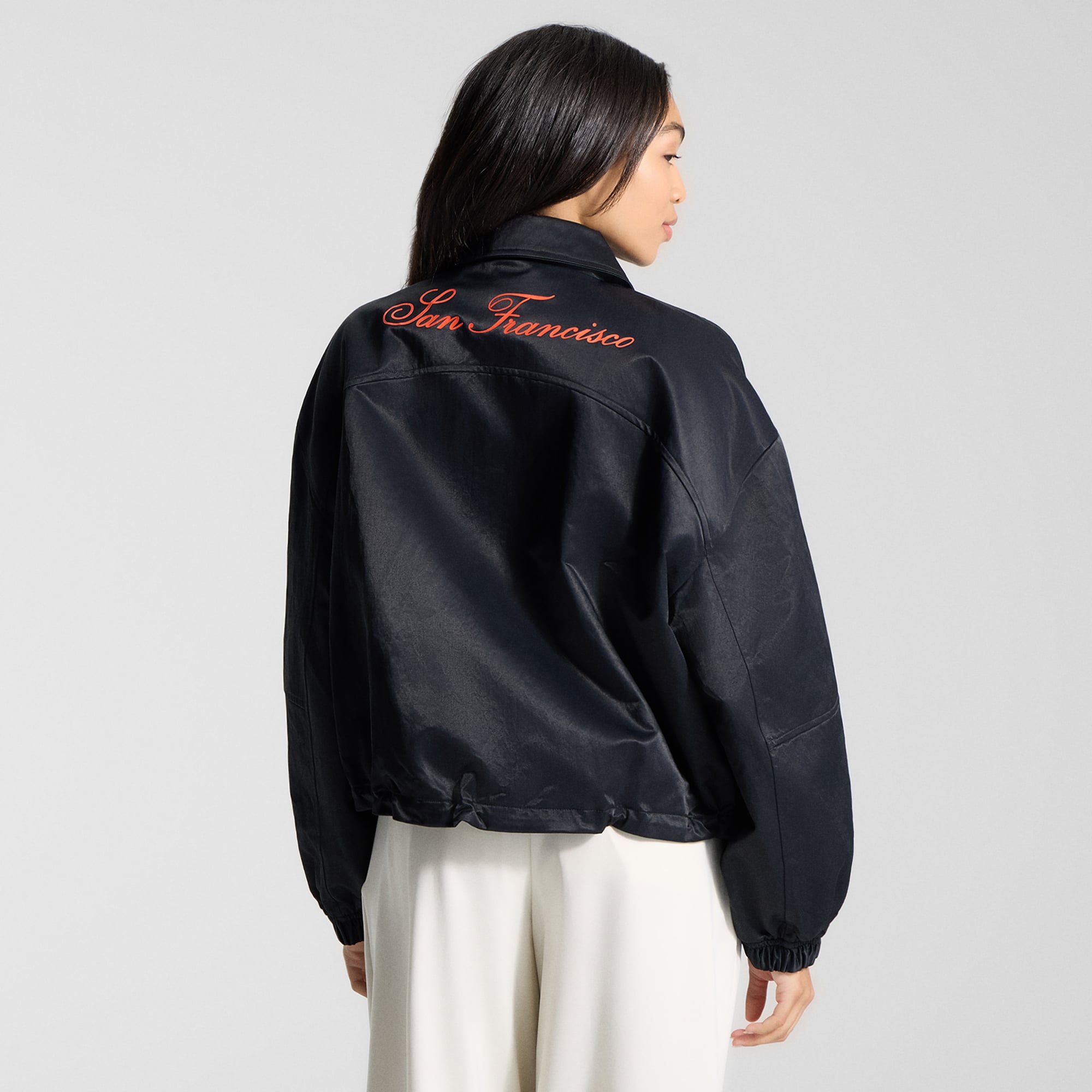 Veste d'entraîneur noire des Giants de San Francisco lululemon pour femmes