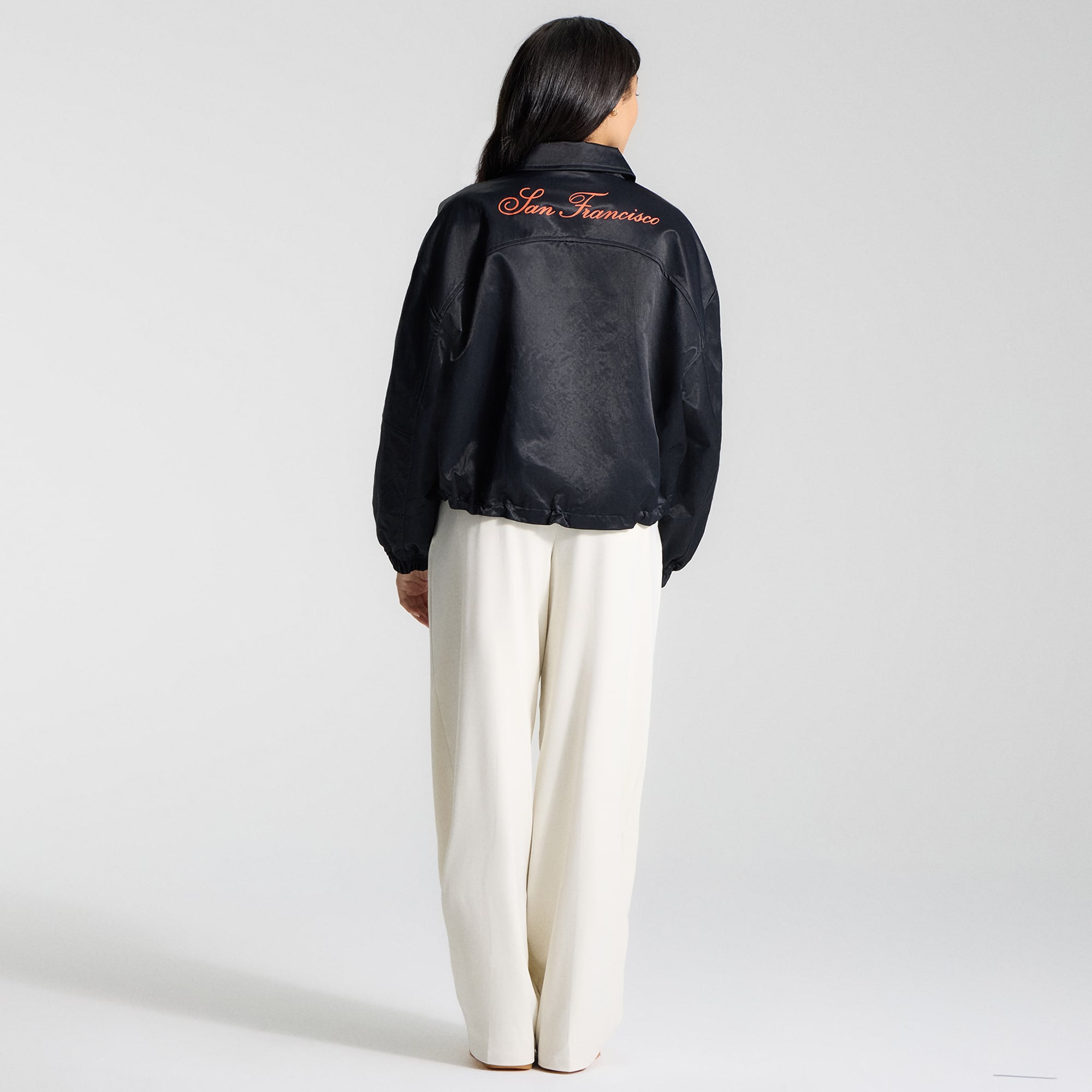 Veste d'entraîneur noire des Giants de San Francisco lululemon pour femmes