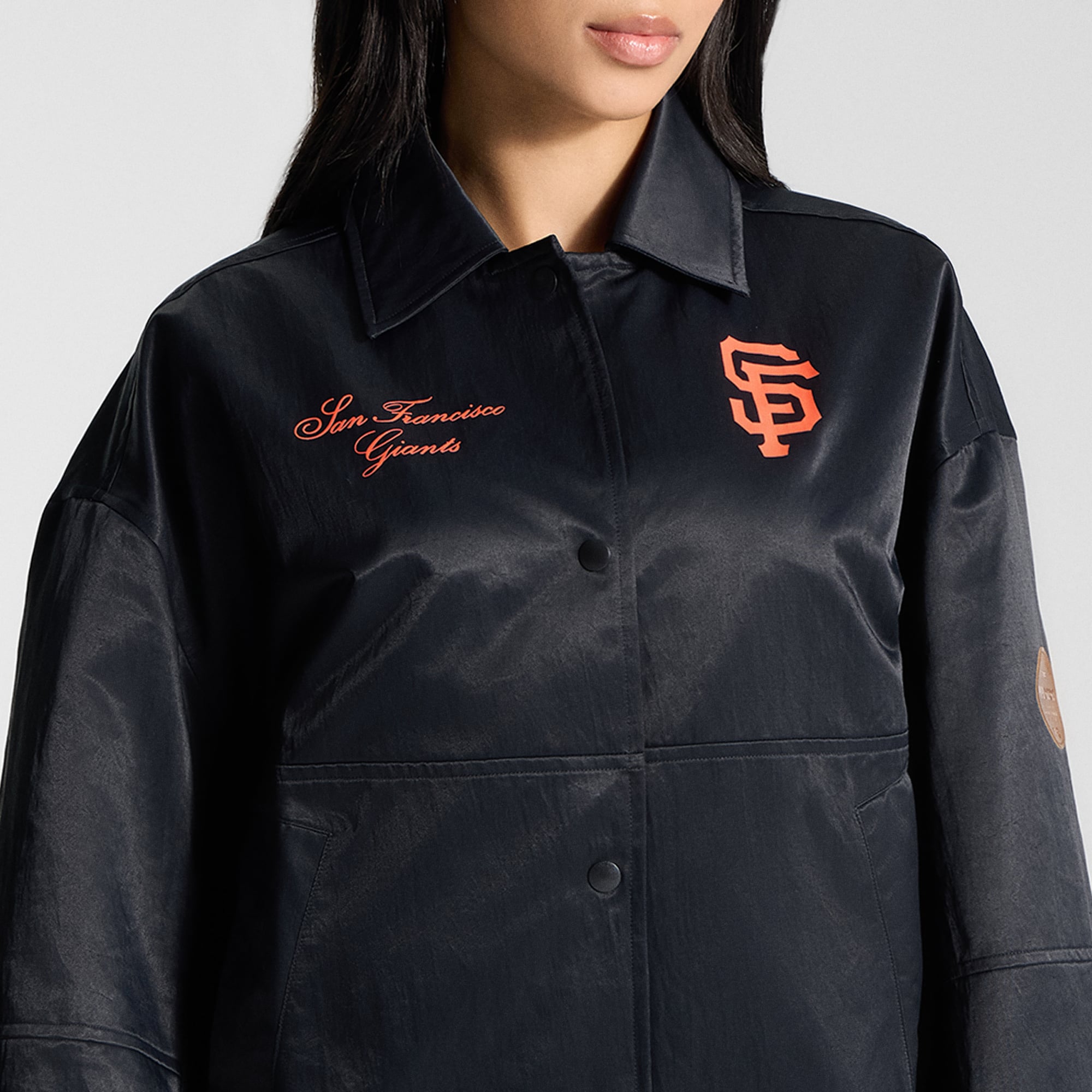 Veste d'entraîneur noire des Giants de San Francisco lululemon pour femmes