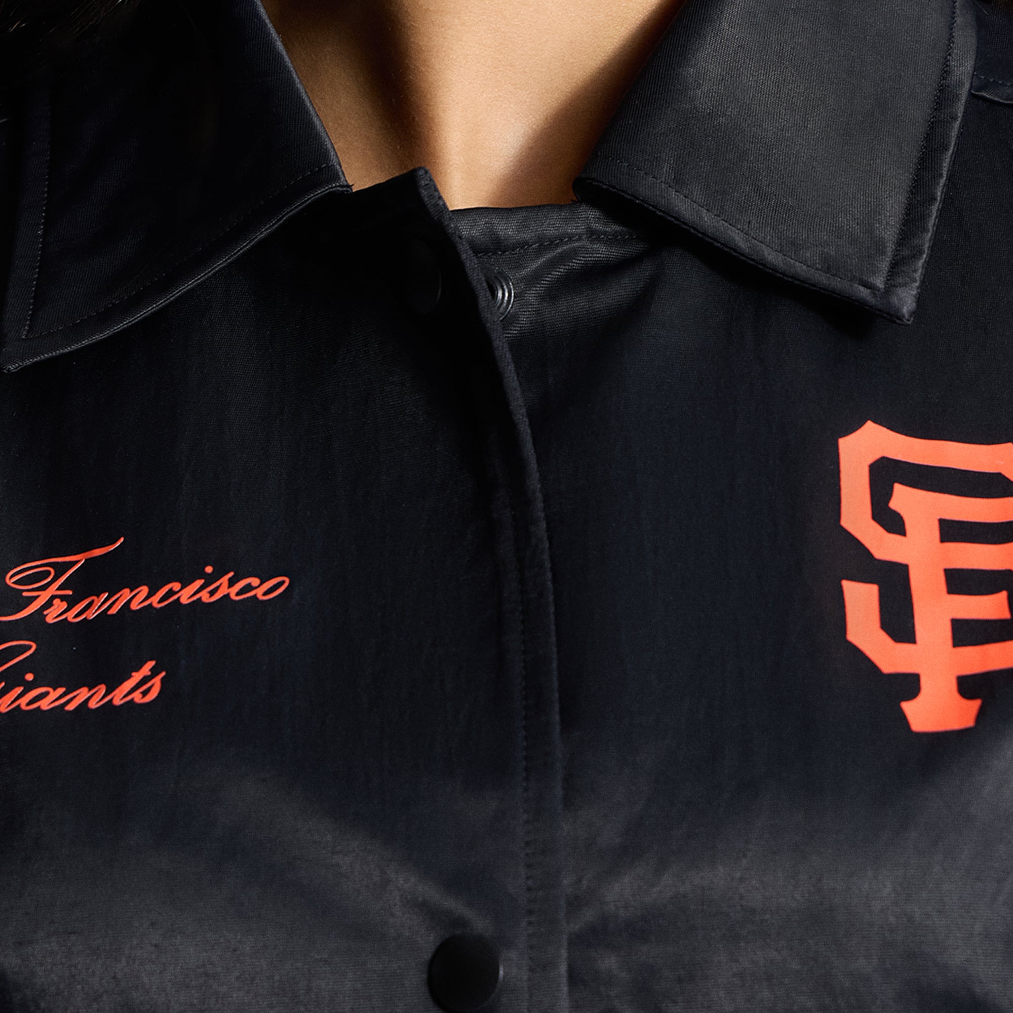Veste d'entraîneur noire des Giants de San Francisco lululemon pour femmes