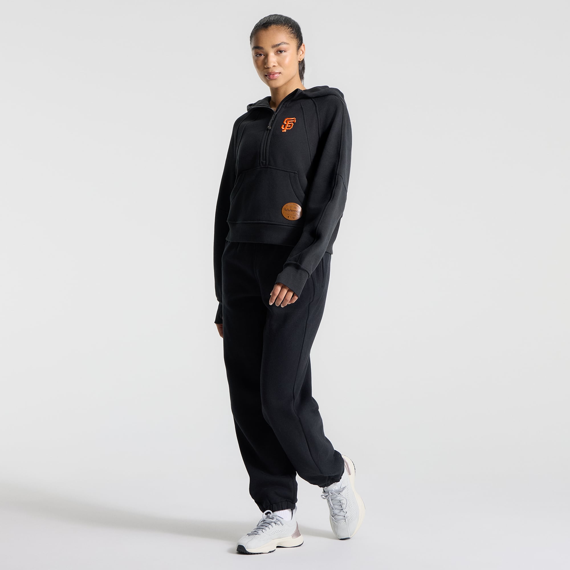 Sweat à capuche zippé oversize demi-hauteur lululemon Light Ivory San Francisco Giants pour femme