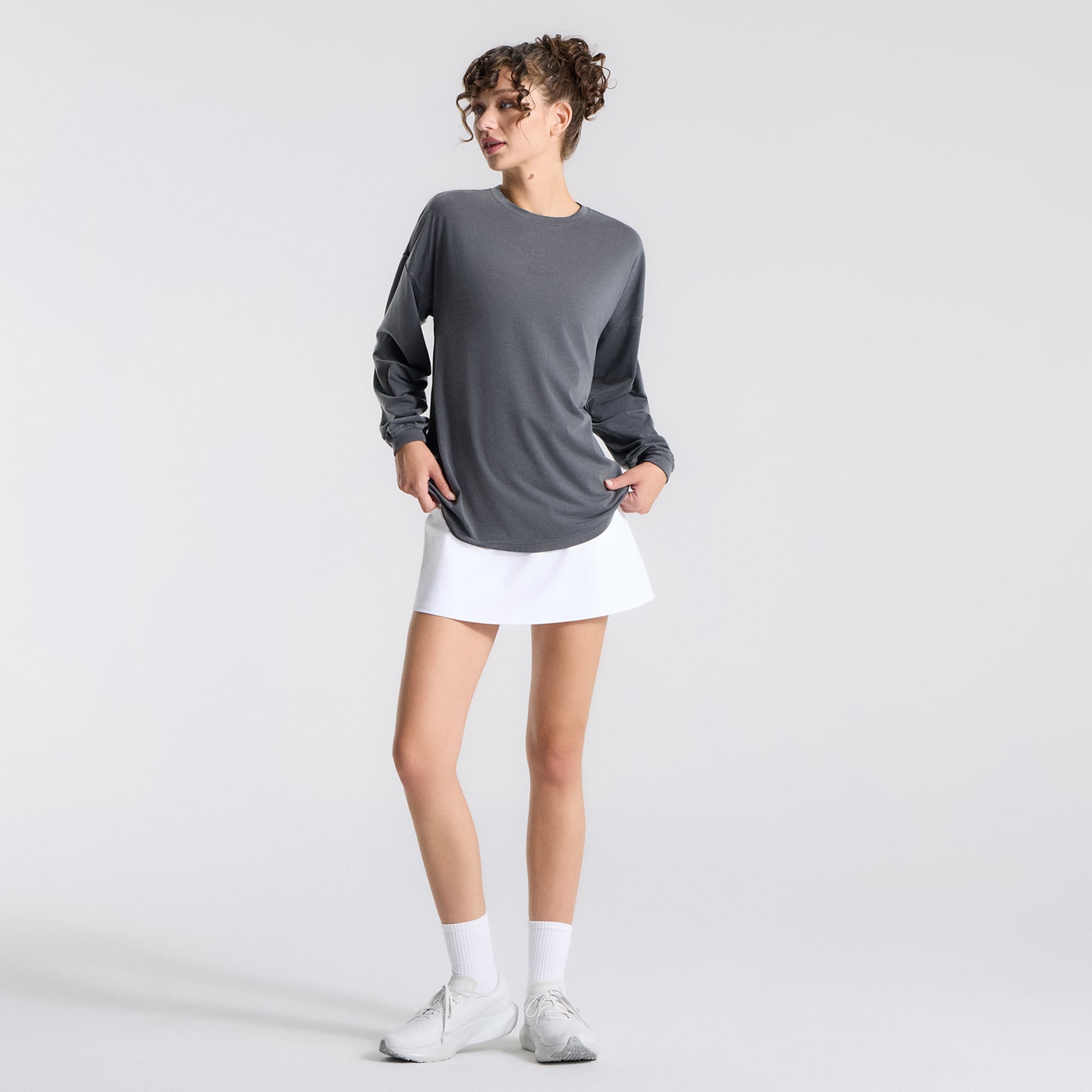 T-shirt à manches longues EasySet Relaxed-Fit gris San Francisco Giants de lululemon pour femme