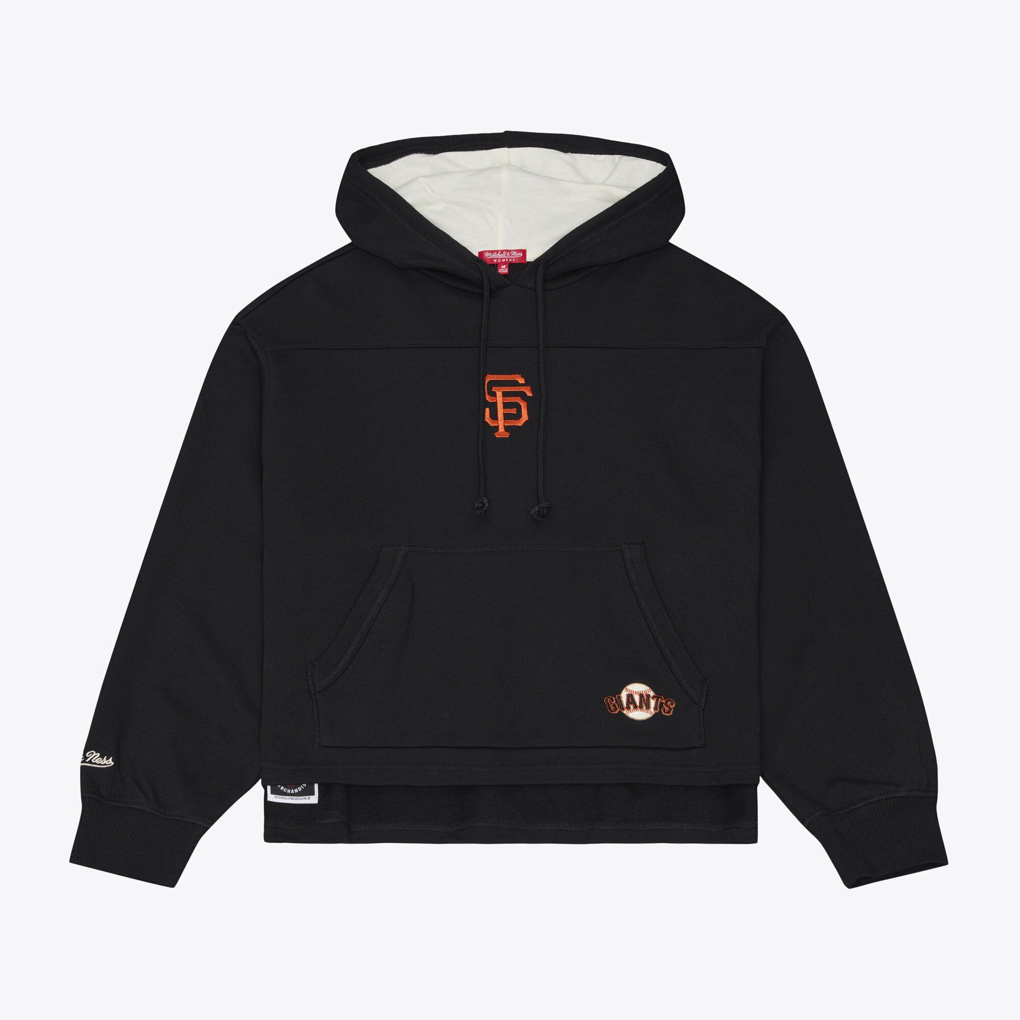 Sweat à capuche Mitchell & Ness noir pour femme, style rétro San Francisco Giants