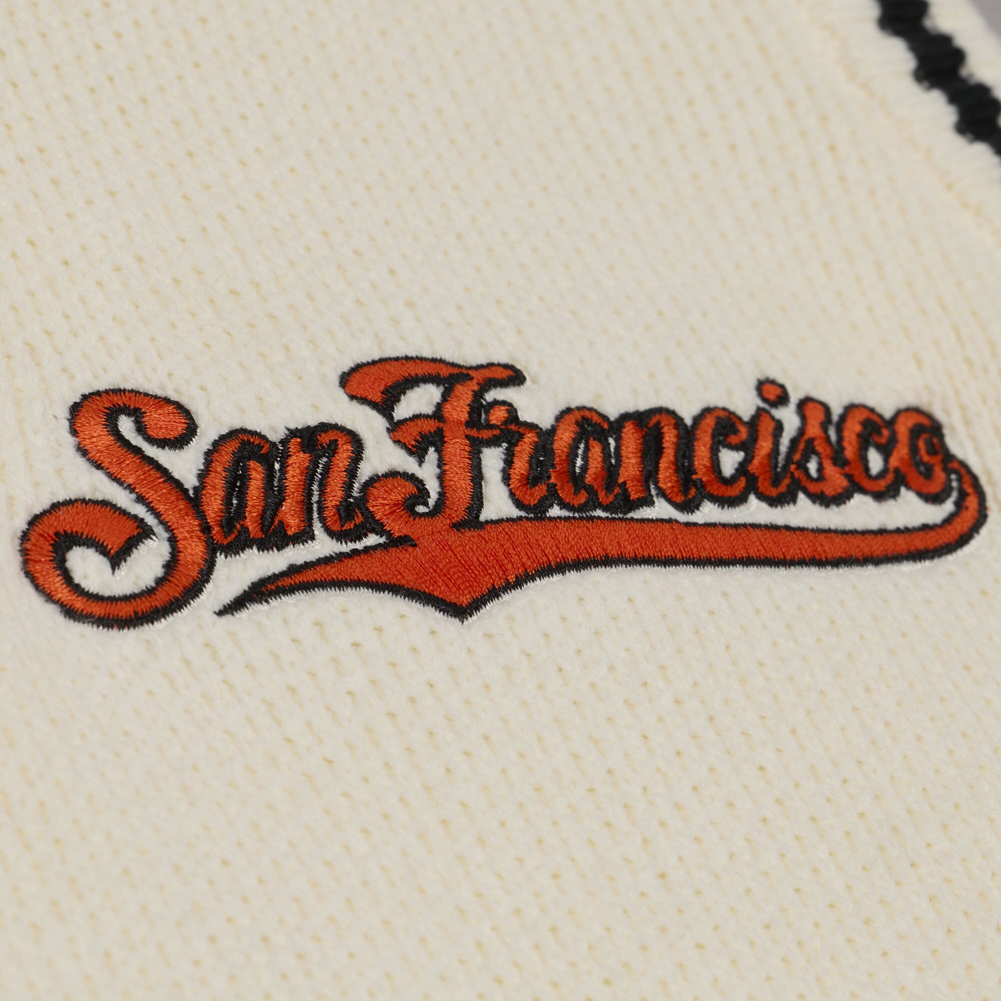 Women's Mitchell & Ness Cream San Francisco Giants Cooperstown Collection Retro Roots Sweater Vest