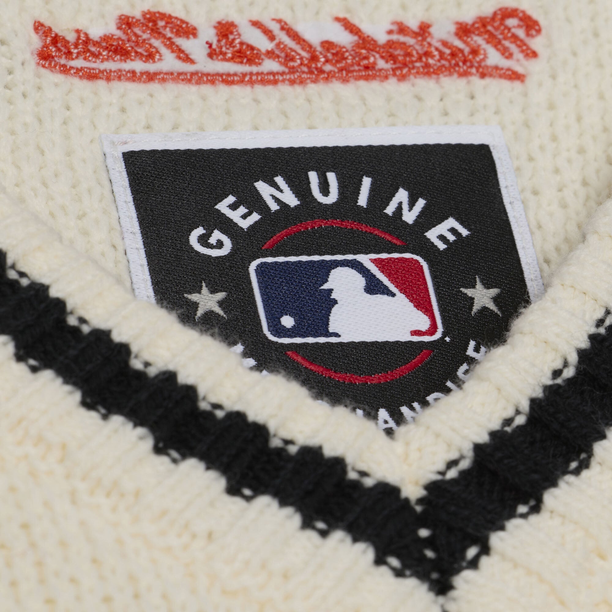 Women's Mitchell & Ness Cream San Francisco Giants Cooperstown Collection Retro Roots Sweater Vest