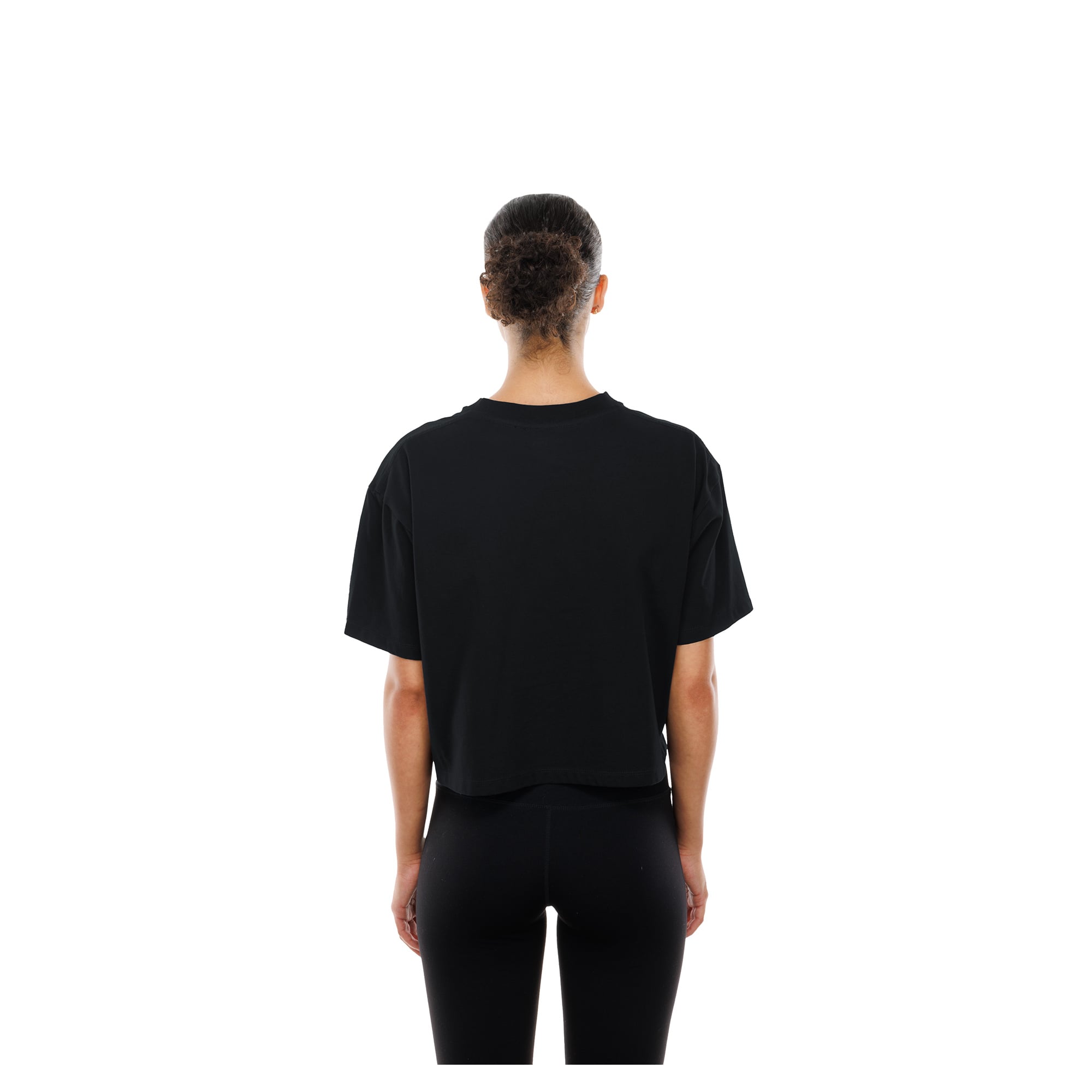 T-shirt New Era noir pour femme avec logo en aluminium des Giants de San Francisco