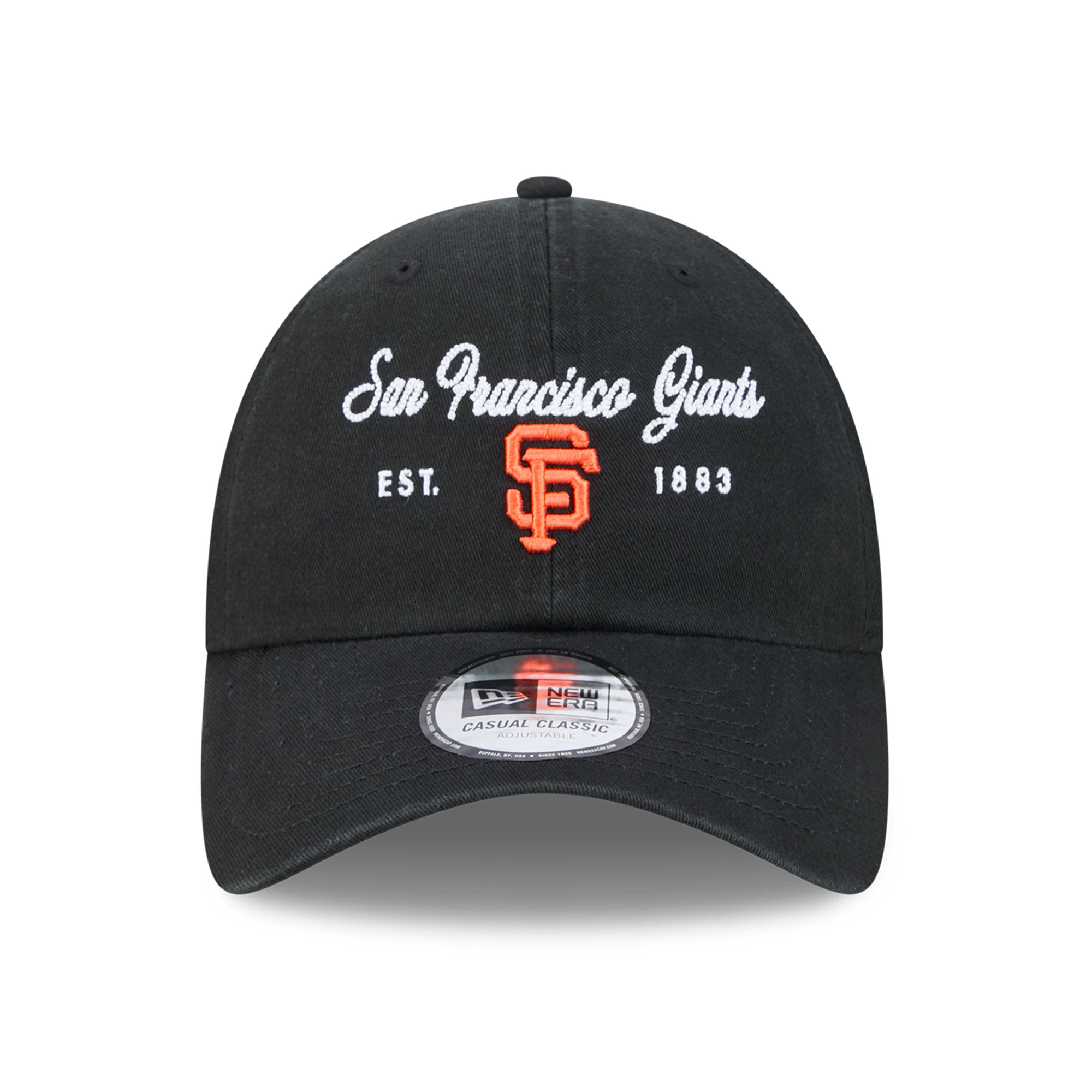Casquette New Era noire pour femme, logo des Giants de San Francisco, style classique décontracté et ajustable