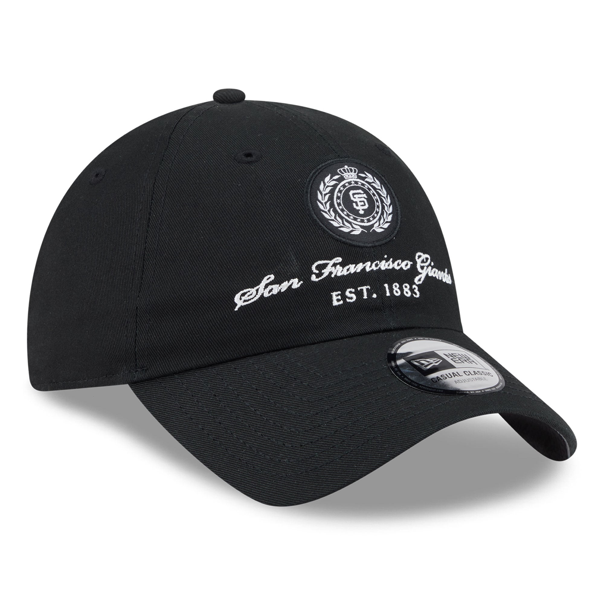 Women's New Era Black San Francisco Giants Script Patch Casual Classic Adjustable Hat