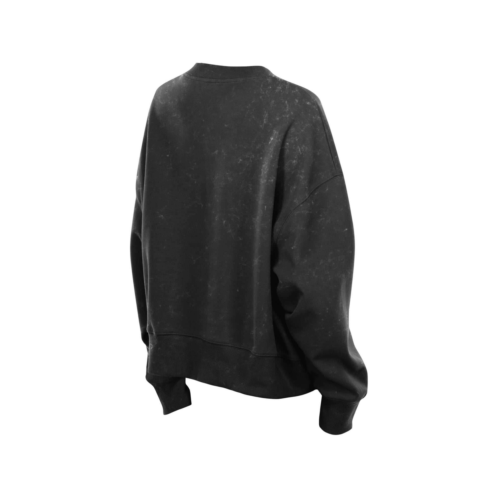 Women's New Era Black San Francisco Giants Throwback Mineral Wash Boxy Sweatshirt
