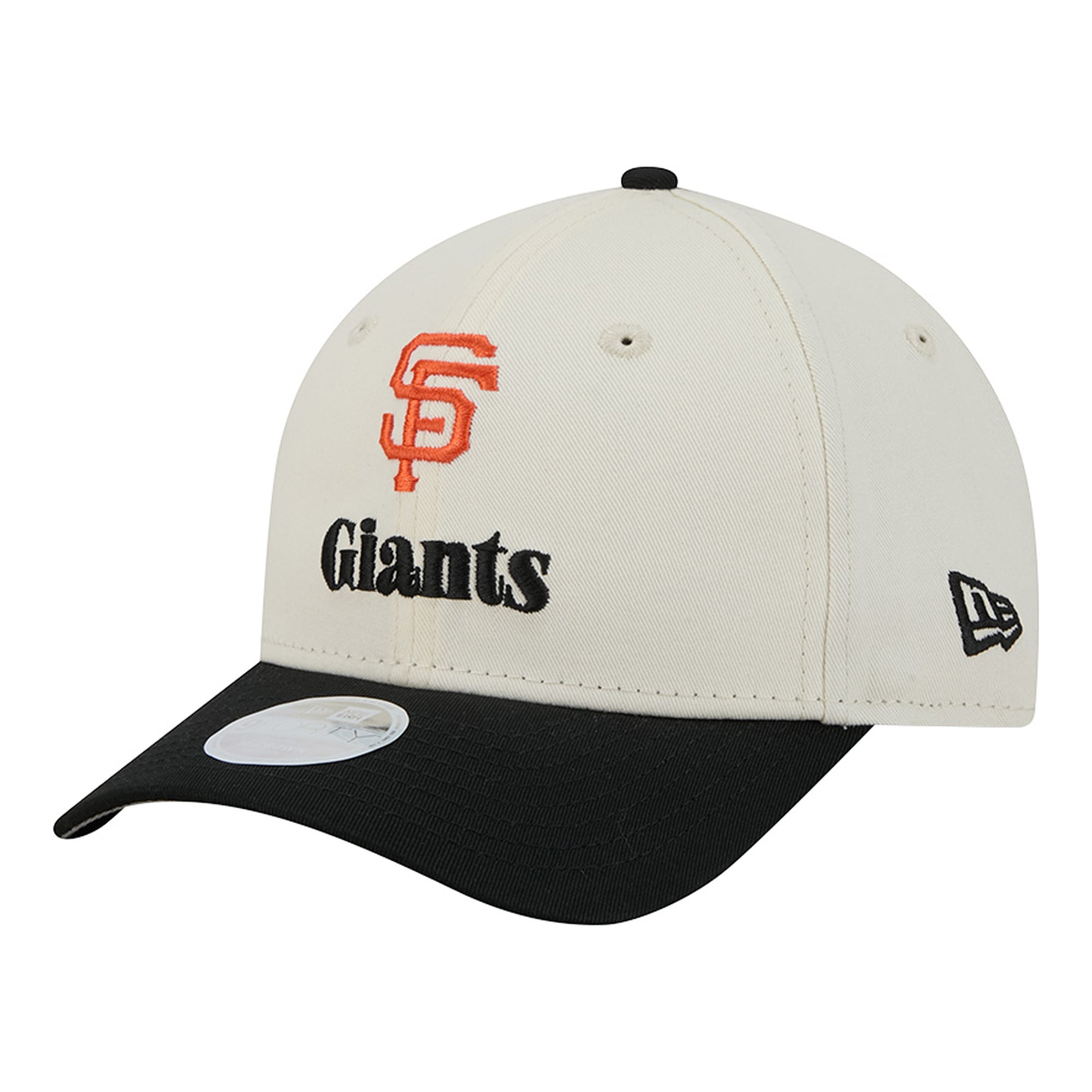 Casquette ajustable New Era crème/noire San Francisco Giants Primary 9FORTY M-Crown pour femme
