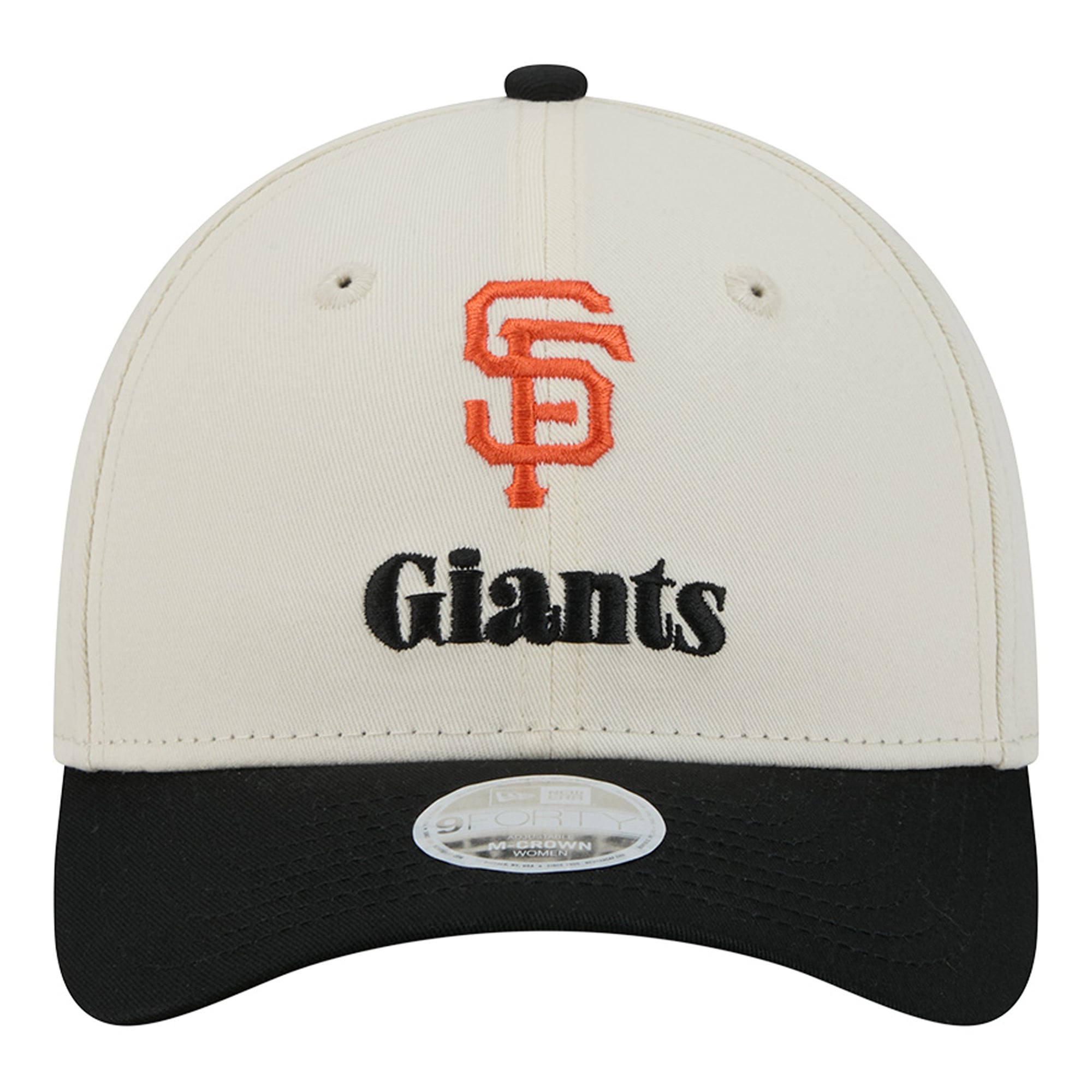 Casquette ajustable New Era crème/noire San Francisco Giants Primary 9FORTY M-Crown pour femme
