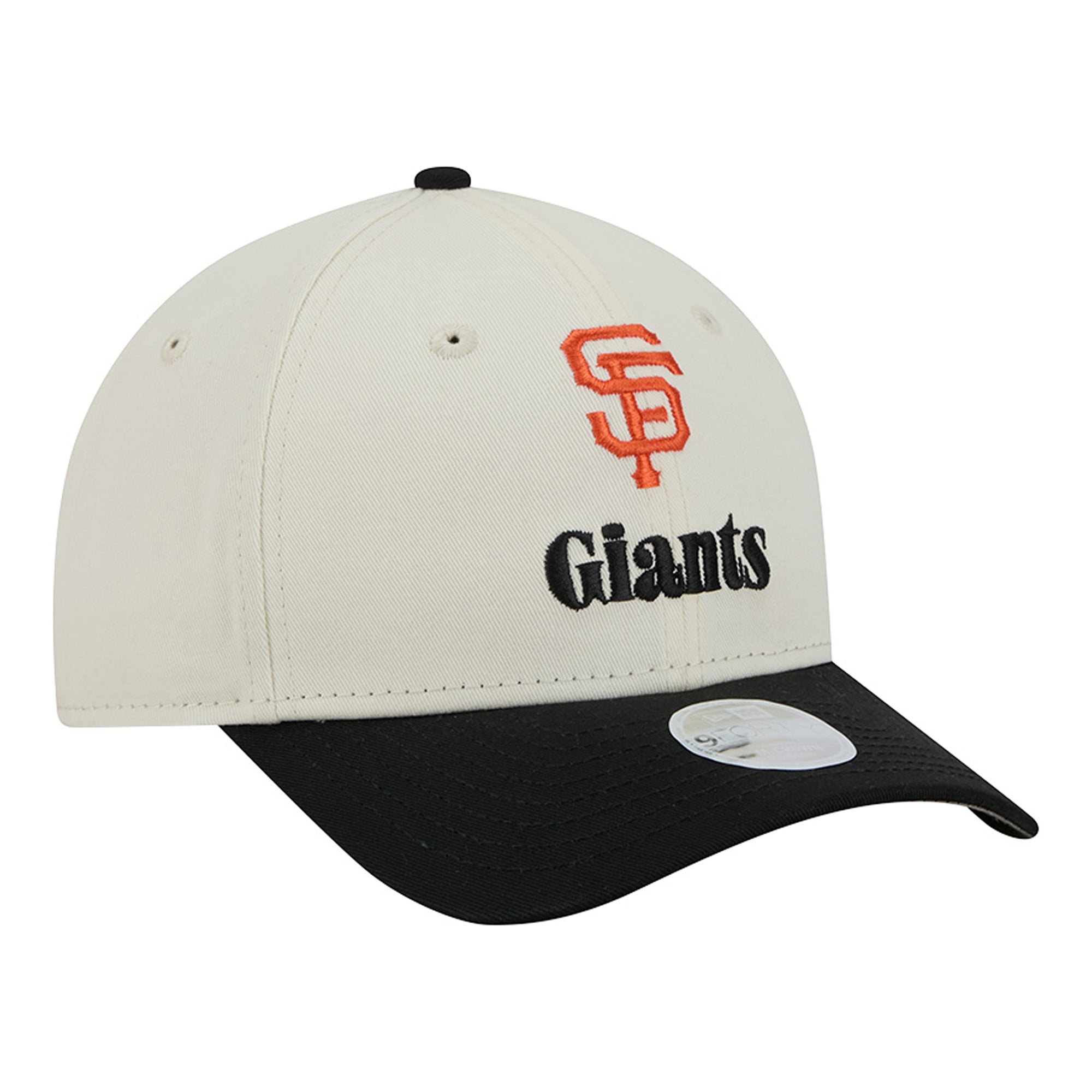 Casquette ajustable New Era crème/noire San Francisco Giants Primary 9FORTY M-Crown pour femme