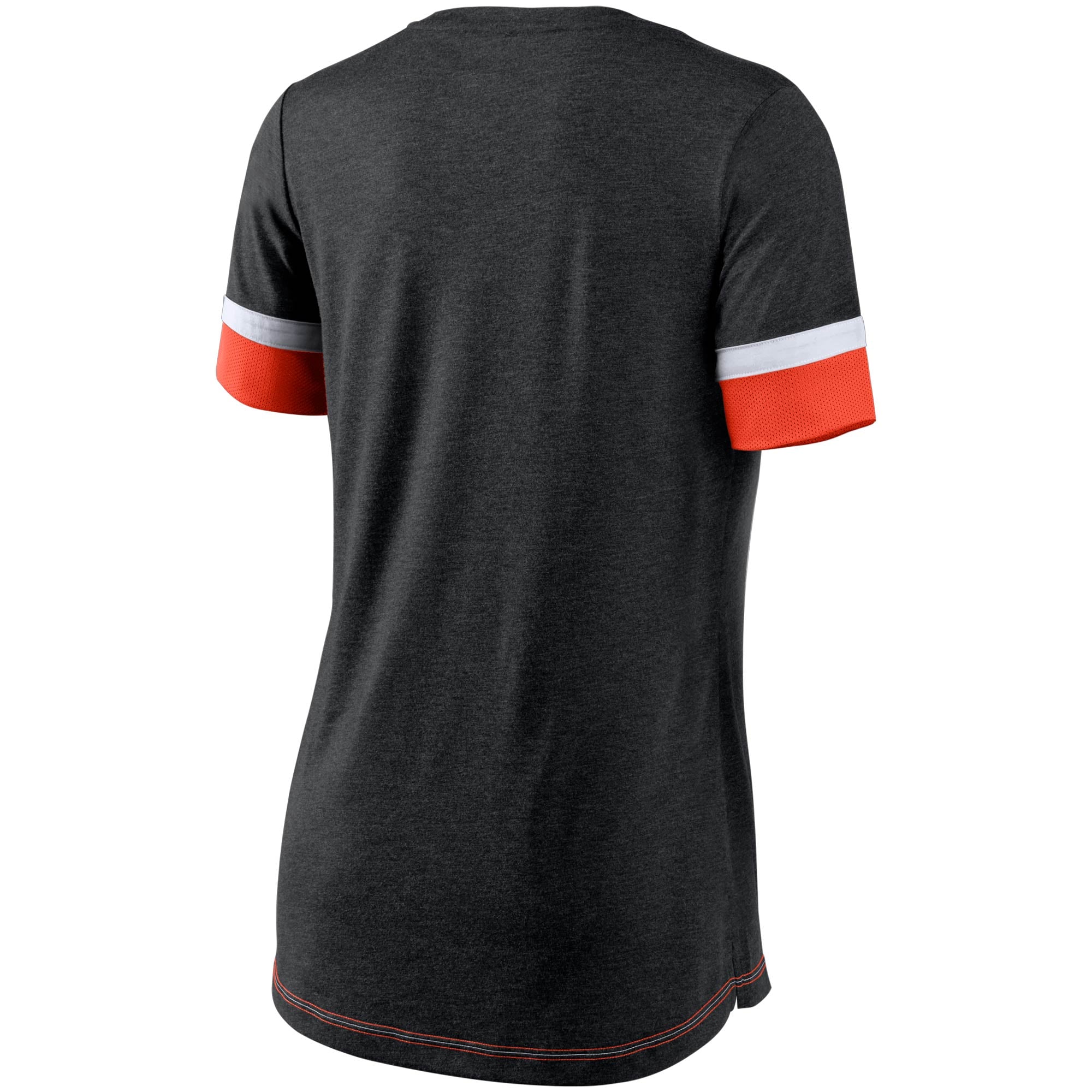 Women's Nike Black San Francisco Giants Mesh Logo Fashion Tri-Blend Performance V-Neck T-Shirt