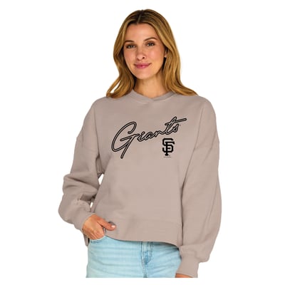  San Francisco Giants Soft as a Grape Women's Snuggly Sweatshirt - Tan