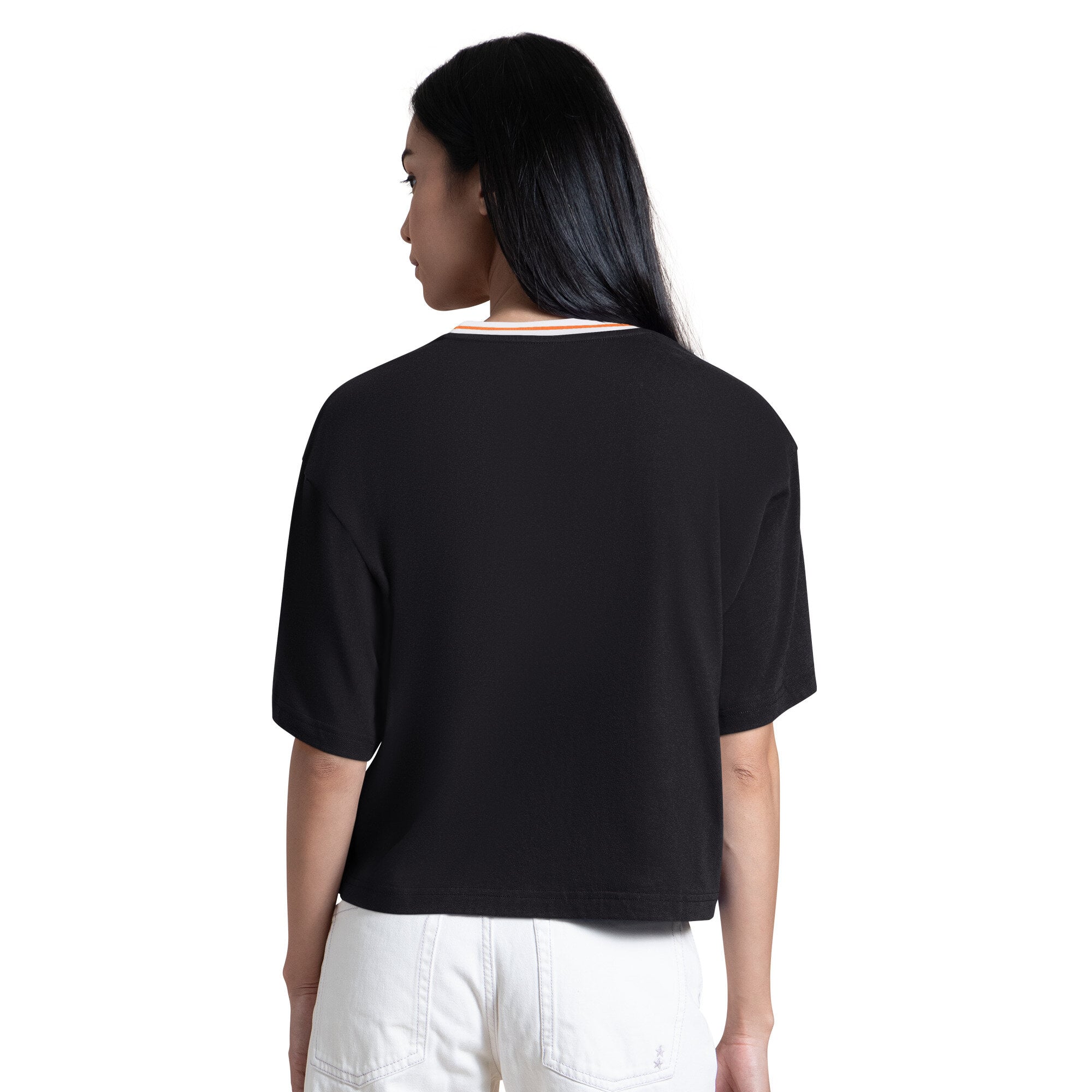 Women's Starter  Black San Francisco Giants Ace Cropped T-Shirt