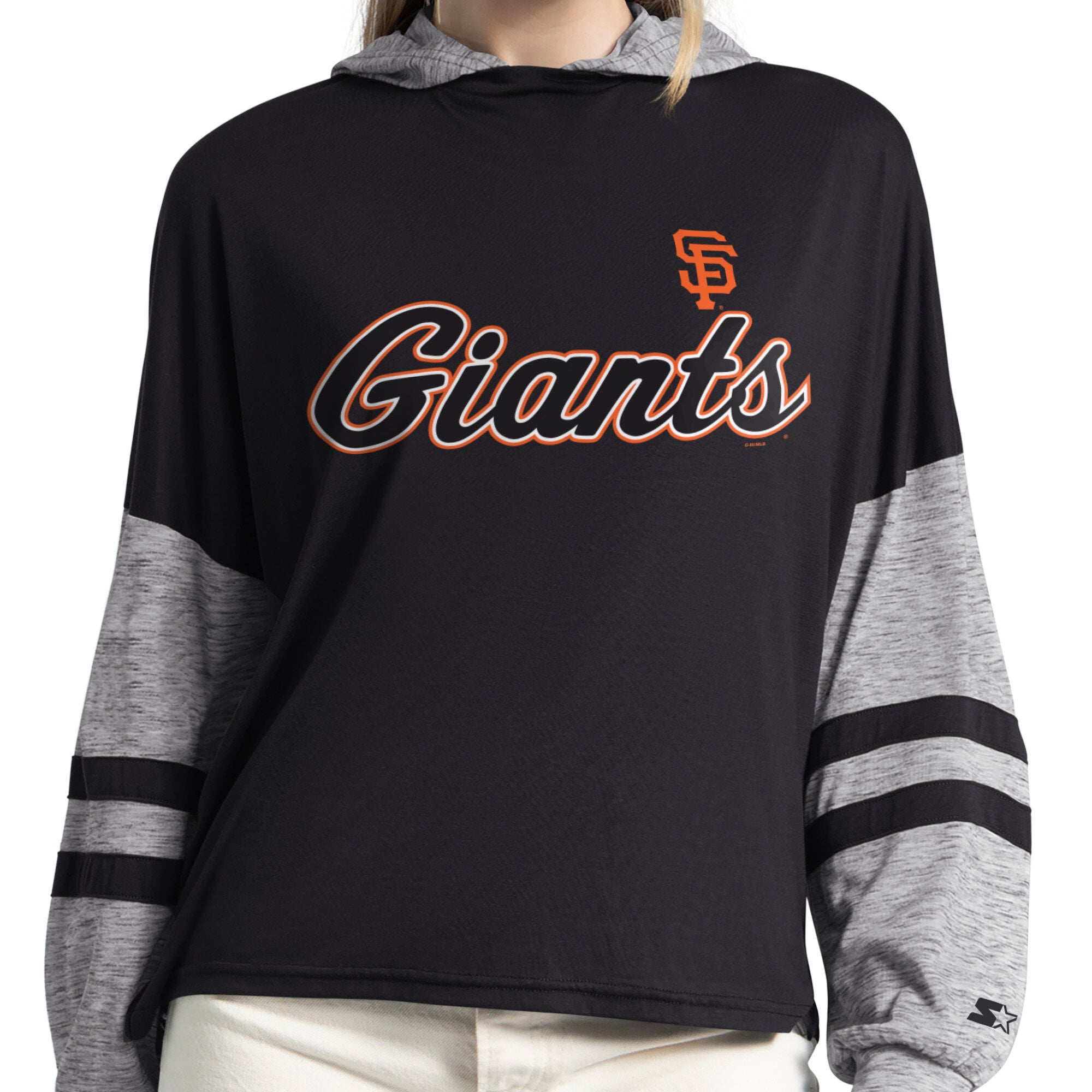 Women's Starter  Black San Francisco Giants Fuel Up Lightweight Hoodie