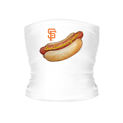 San Francisco Giants Tiny Turnip Women's Hot Dog Tube Top - White