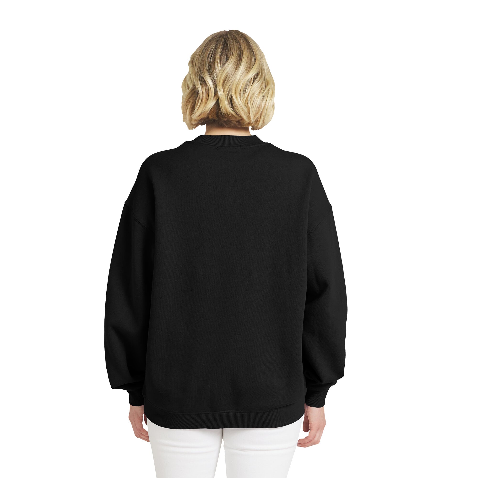Women's WEAR by Erin Andrews Black San Francisco Giants Oversized Team Fleece Sweatshirt